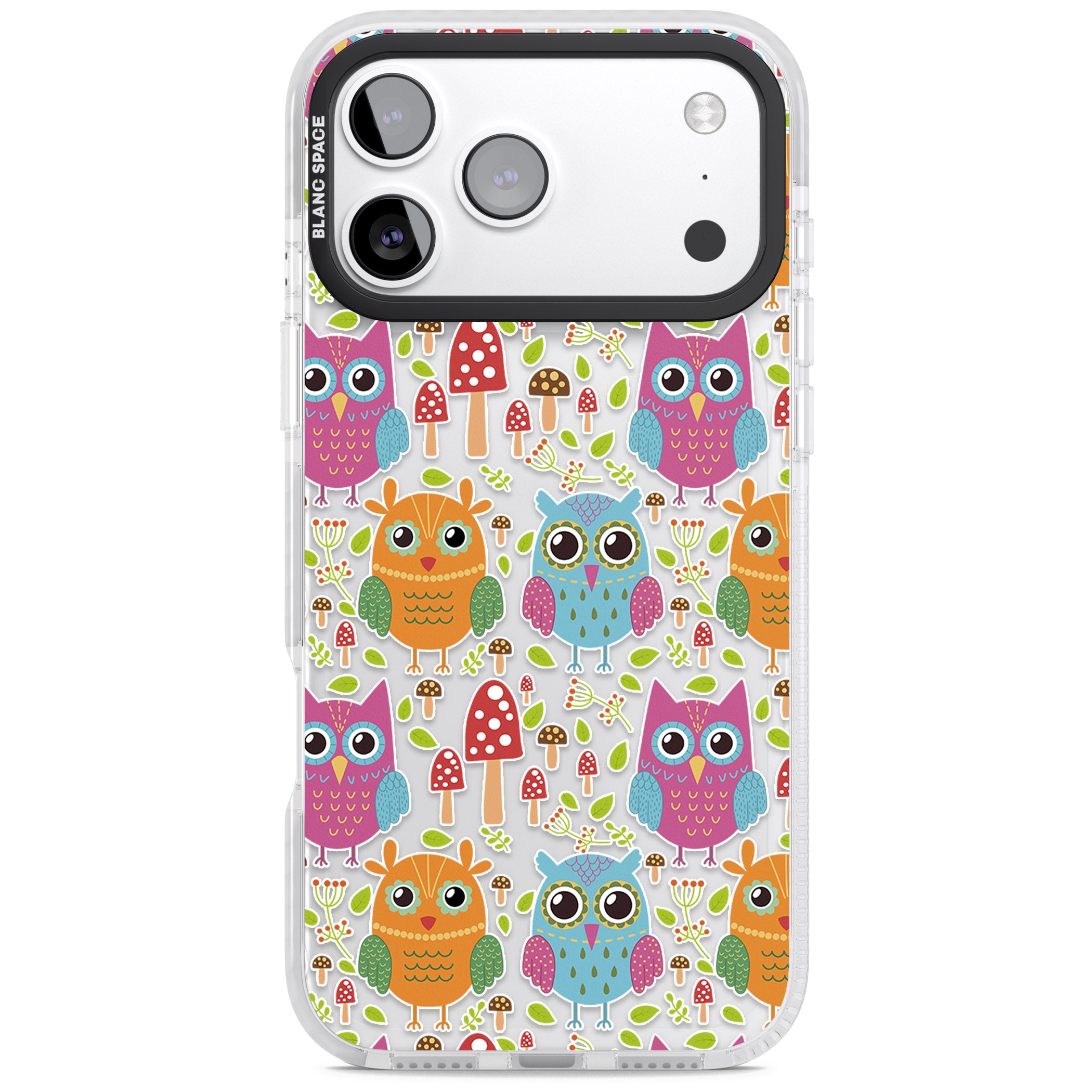 Forrest Owl Clear Pattern iPhone 17 Pro Max Impact Clear Phone Case