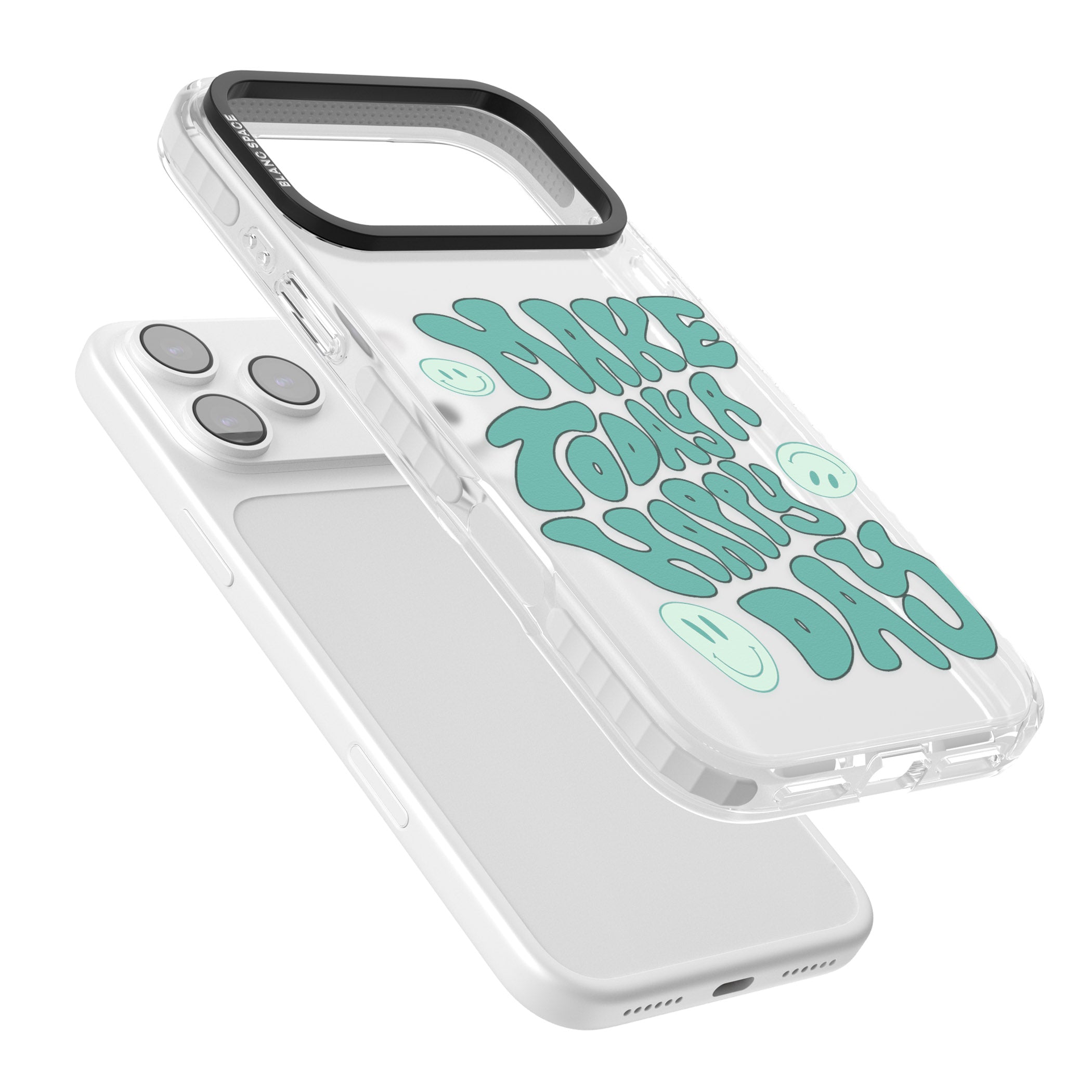 Make Today A Happy Day iPhone 17 Pro Max Impact Clear Phone Case Colours