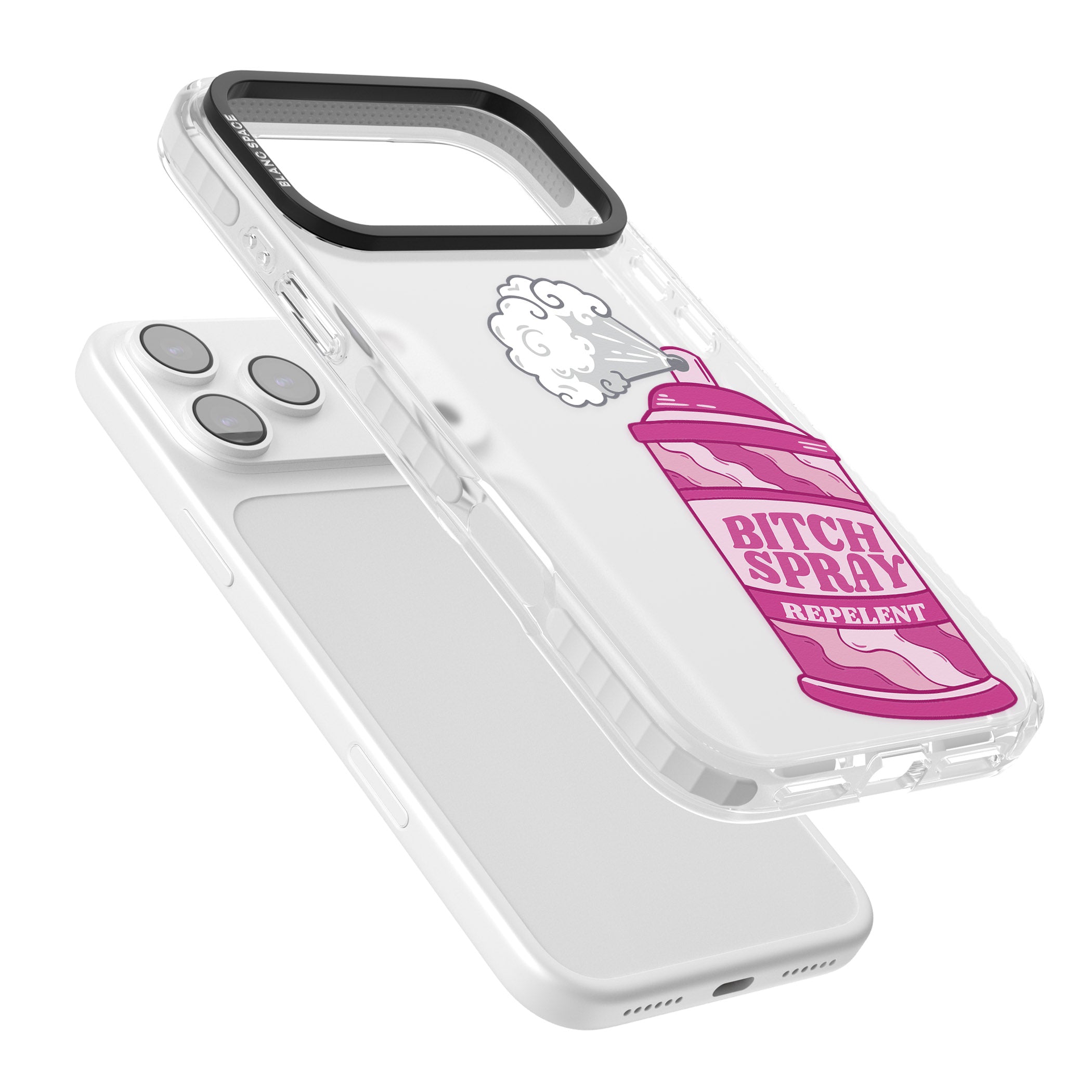 B*Tch Spray iPhone 17 Pro Impact Clear Phone Case Colours