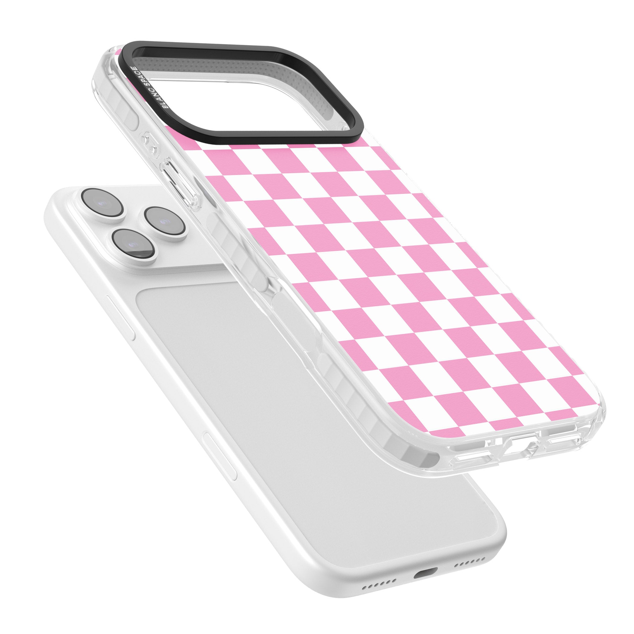 Pink Checkered iPhone 17 Pro Max Impact Clear Phone Case Colours