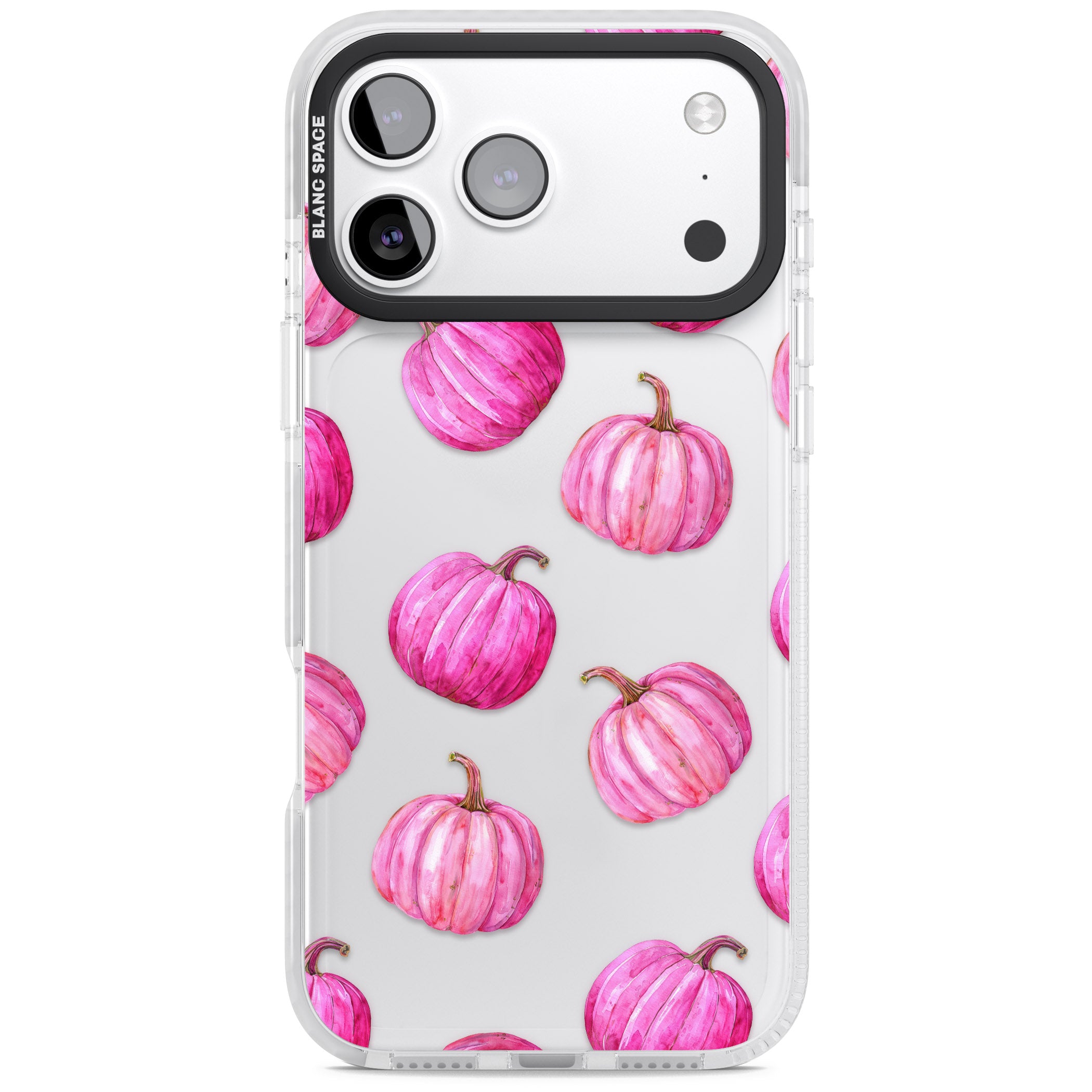 Pink Pumpkins iPhone 17 Pro Max Impact Clear Phone Case