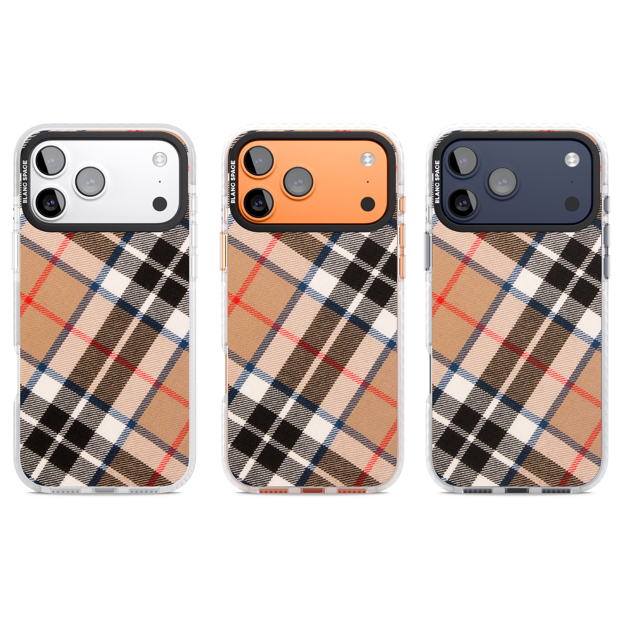 Haymarket Check iPhone 17 Pro Impact Clear Phone Case APT Impact Protection