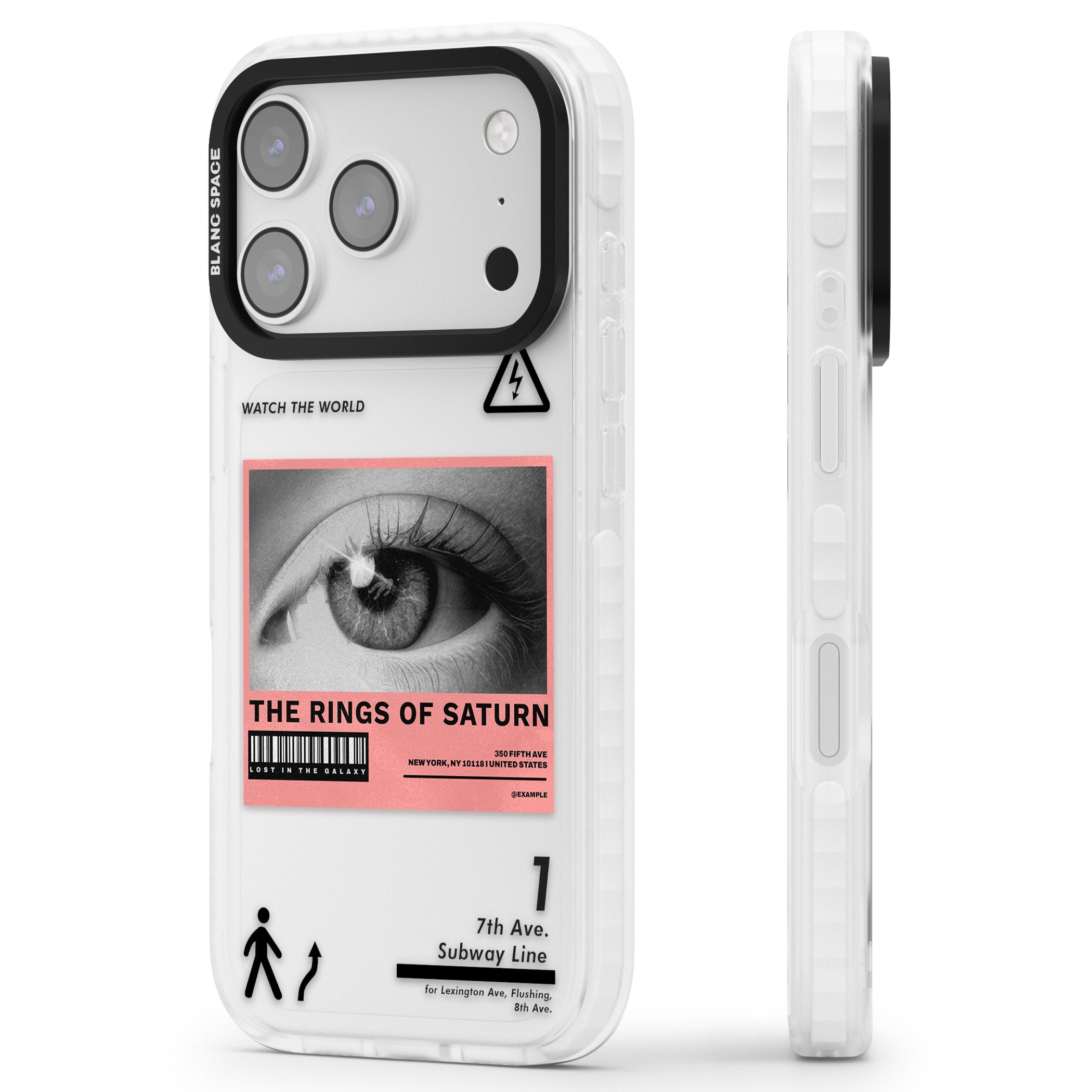 Watch The World iPhone 17 Pro Max Impact Clear Phone Case Side Profile