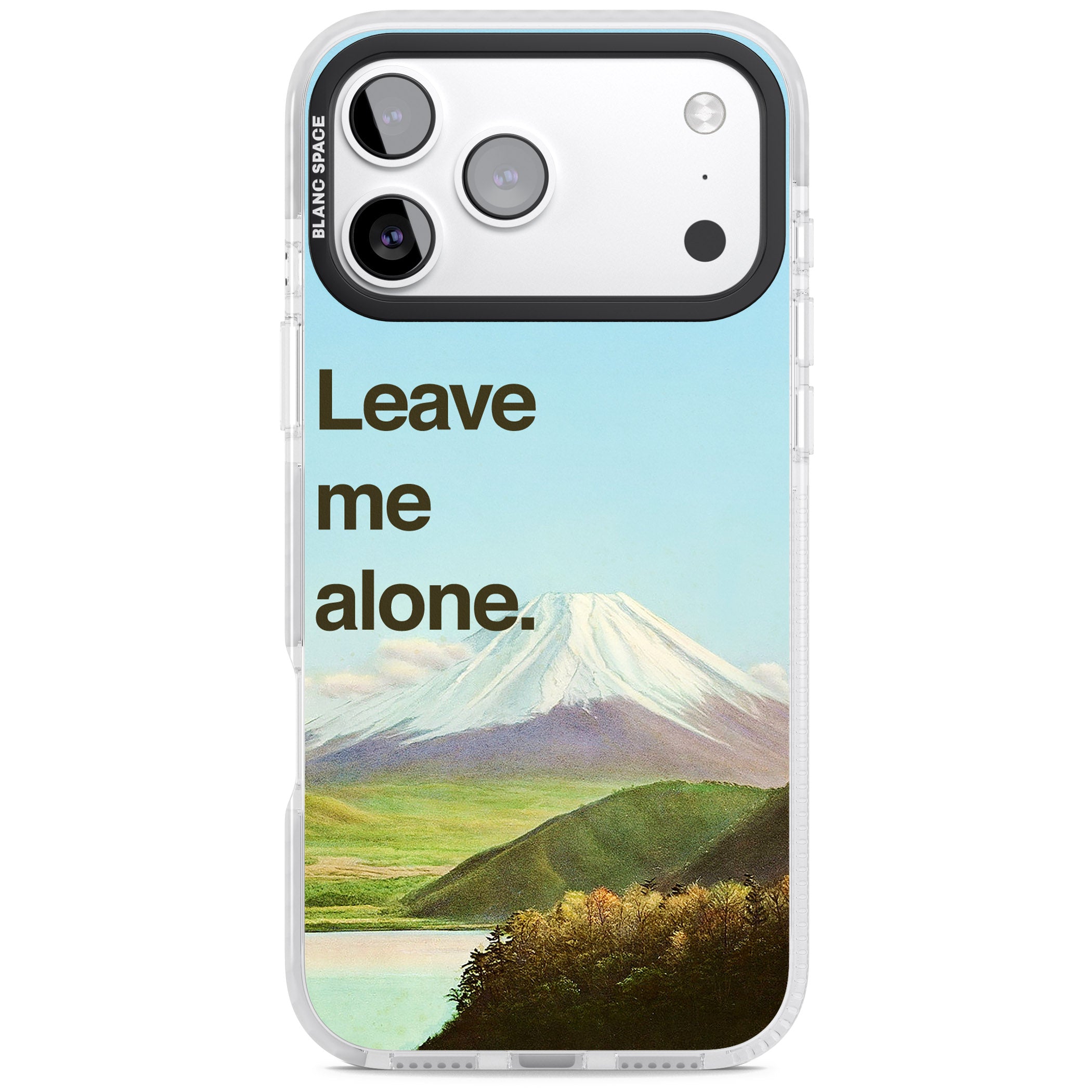 Leave Me Alone iPhone 17 Pro Max Impact Clear Phone Case