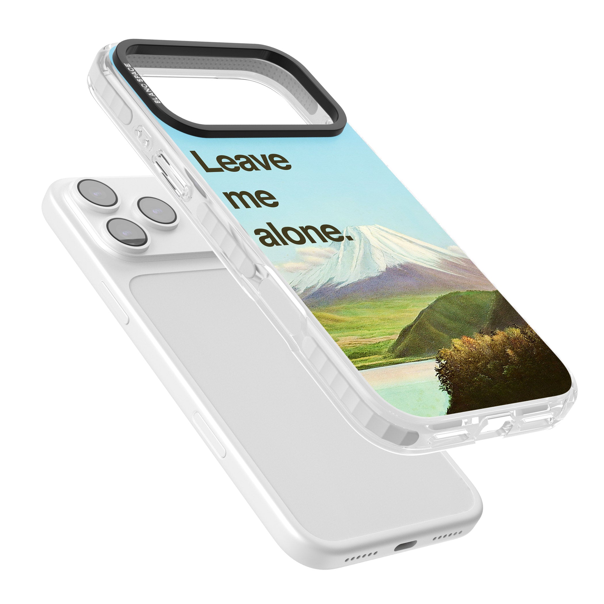 Leave Me Alone iPhone 17 Pro Max Impact Clear Phone Case Colours