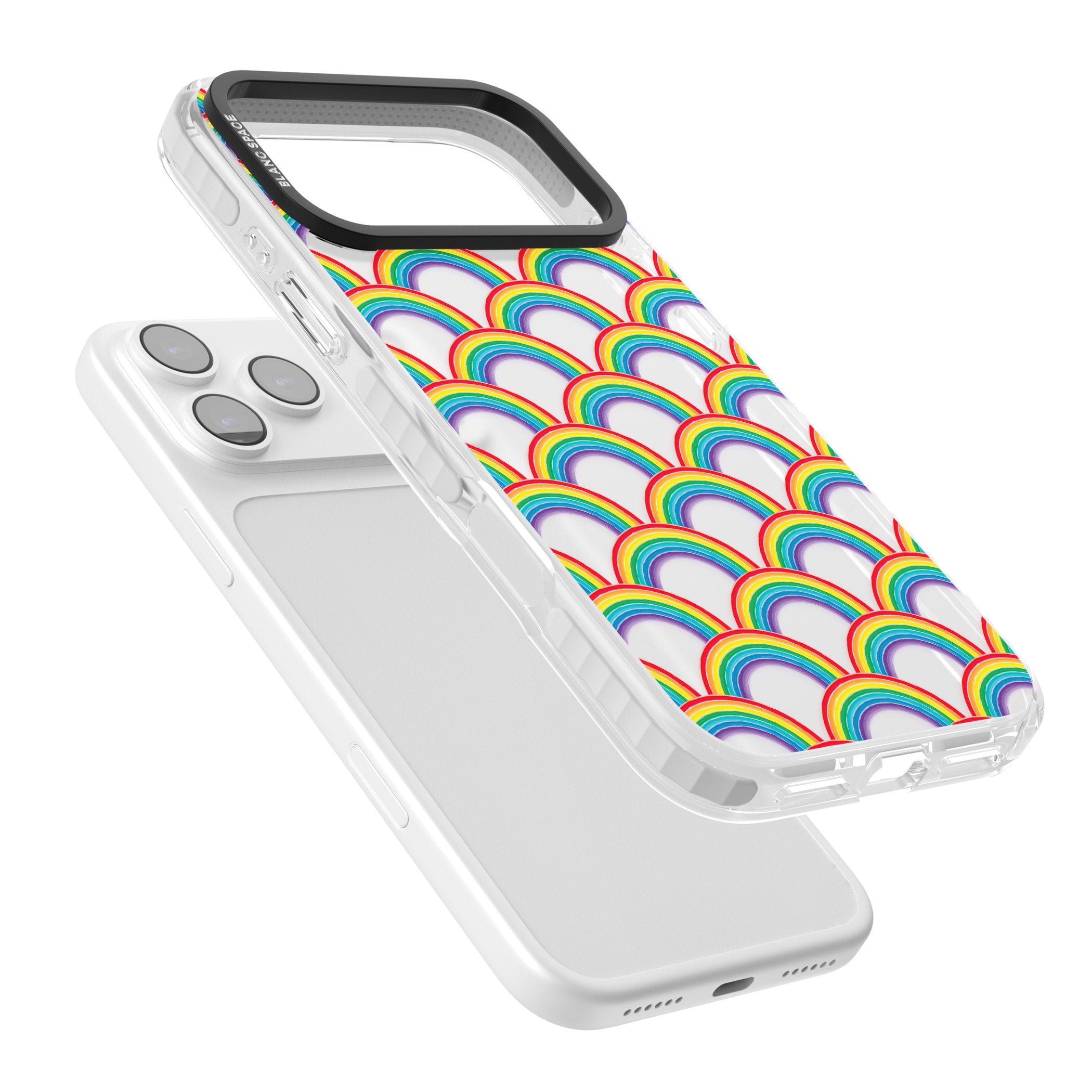 Rainbow Arc Pattern iPhone 17 Pro Max Impact Clear Phone Case Colours