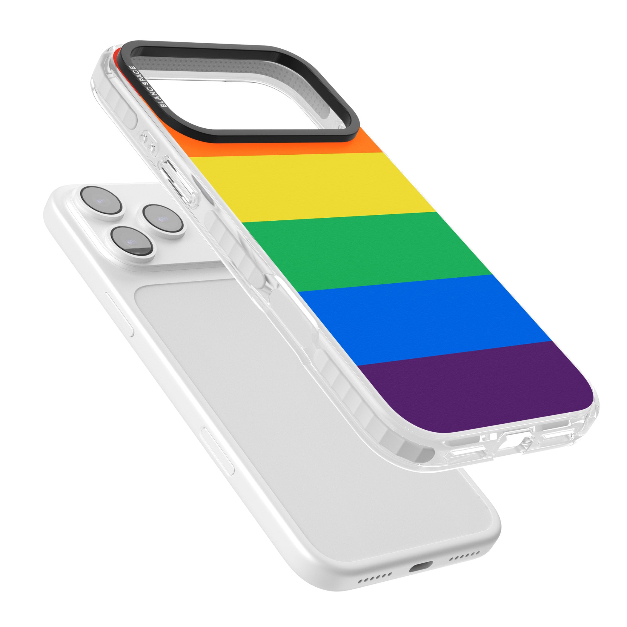Rainbow Stripes iPhone 17 Pro Max Impact Clear Phone Case Colours