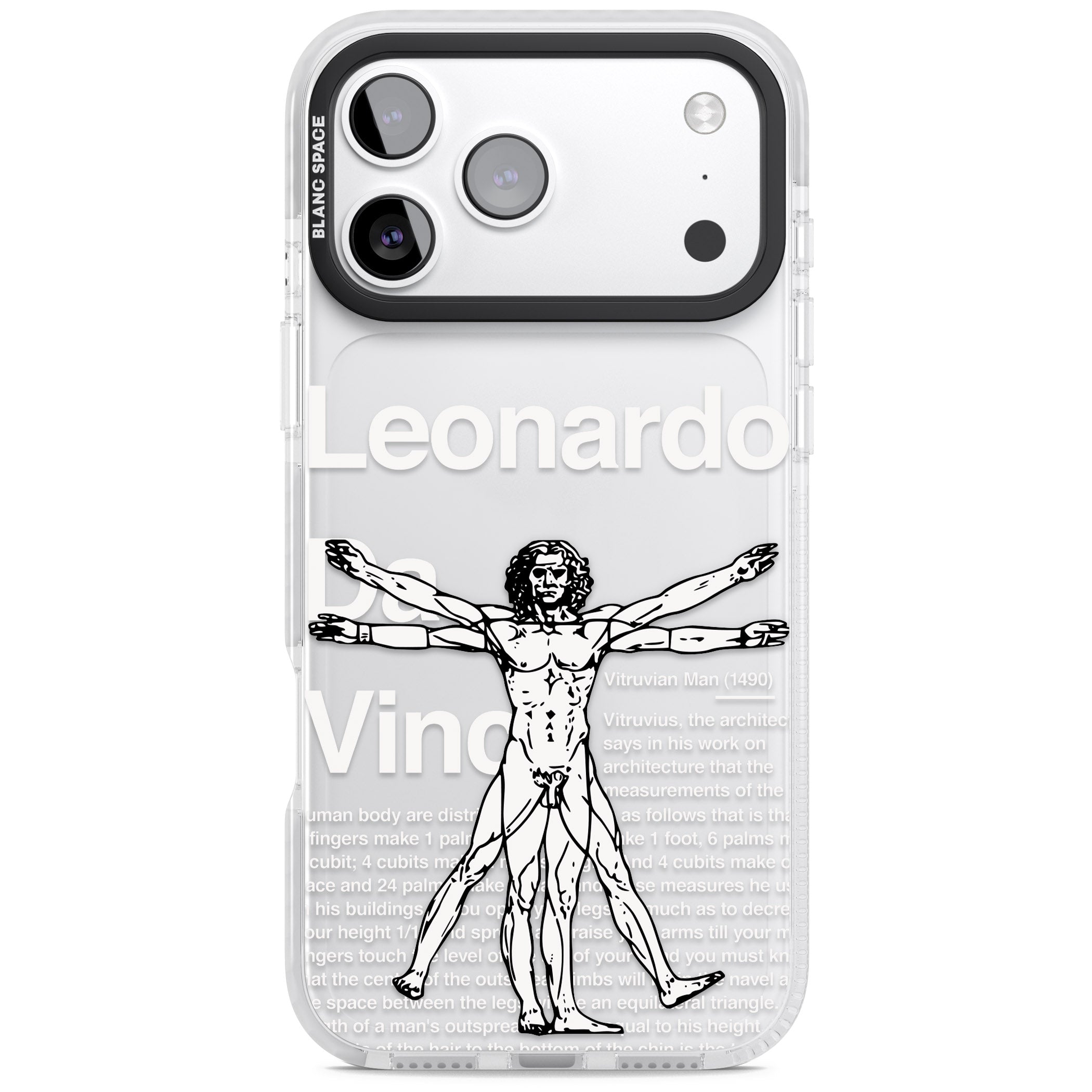 Vitruvian Man iPhone 17 Pro Max Impact Clear Phone Case