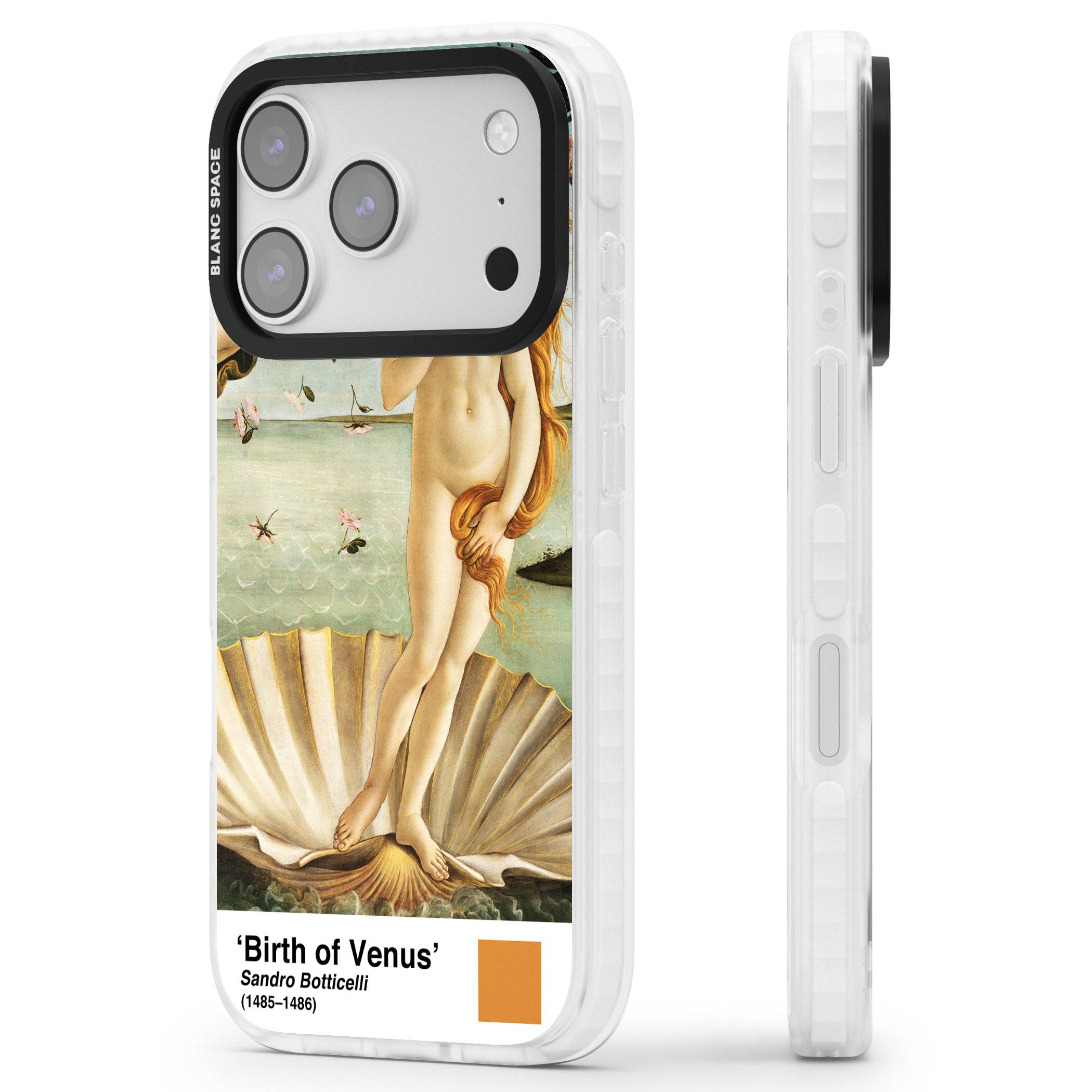 The Birth Of Venus iPhone 17 Pro Max Impact Clear Phone Case Side Profile