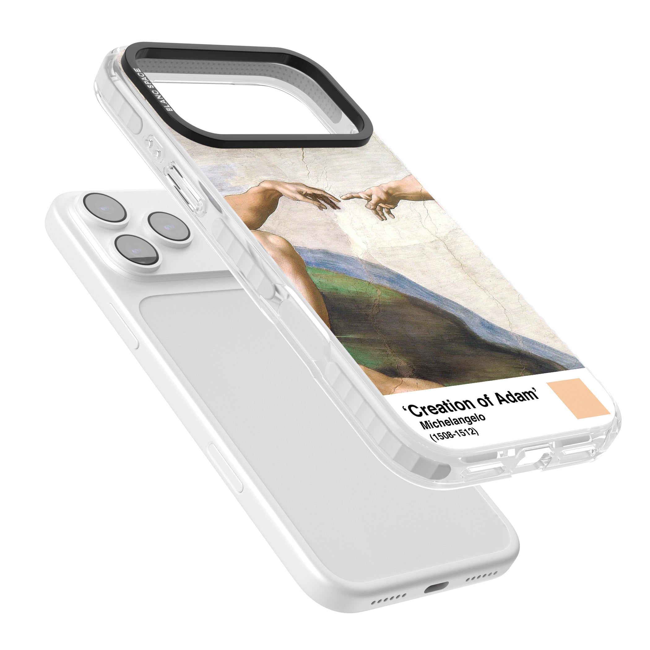 Creation Of Adam iPhone 17 Pro Max Impact Clear Phone Case Colours