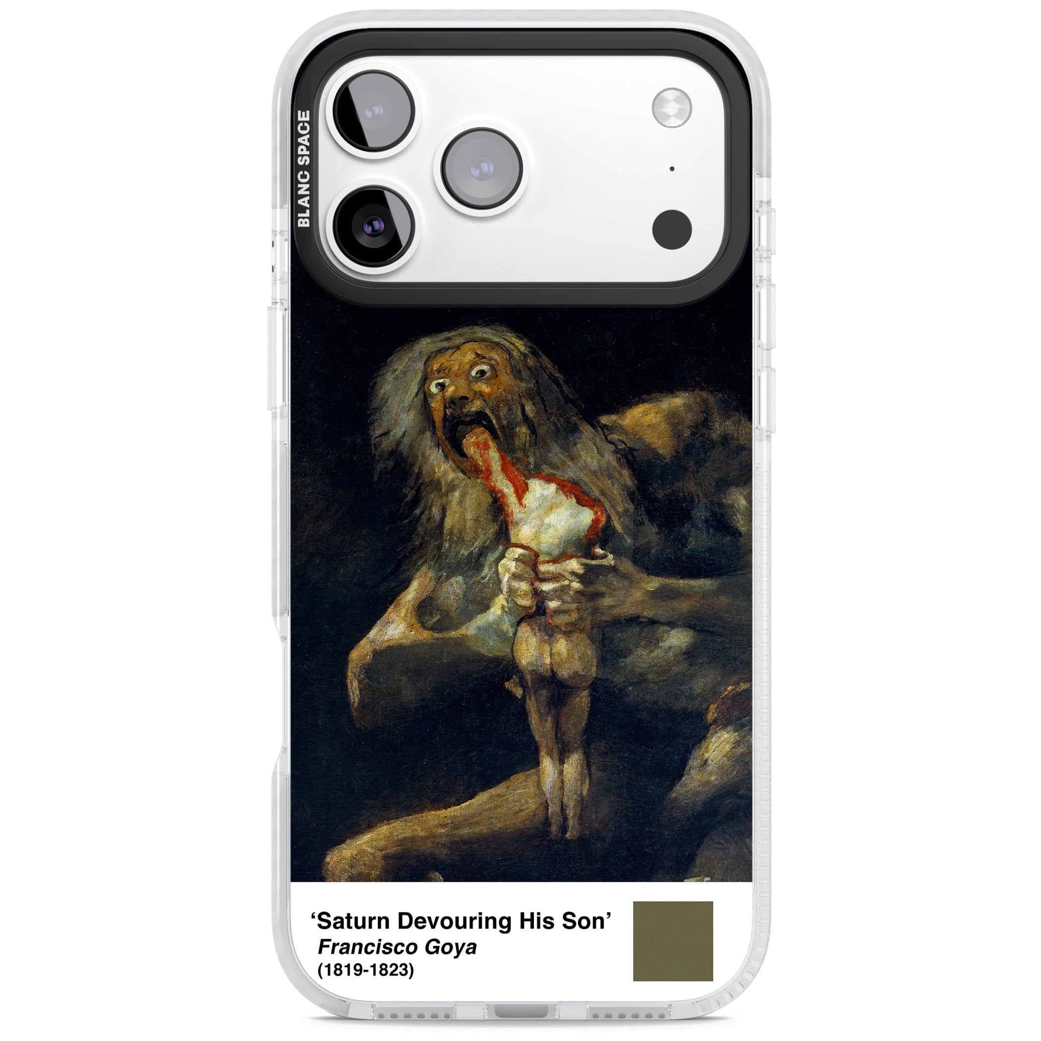 Saturn Devouring His Son iPhone 17 Pro Max Impact Clear Phone Case