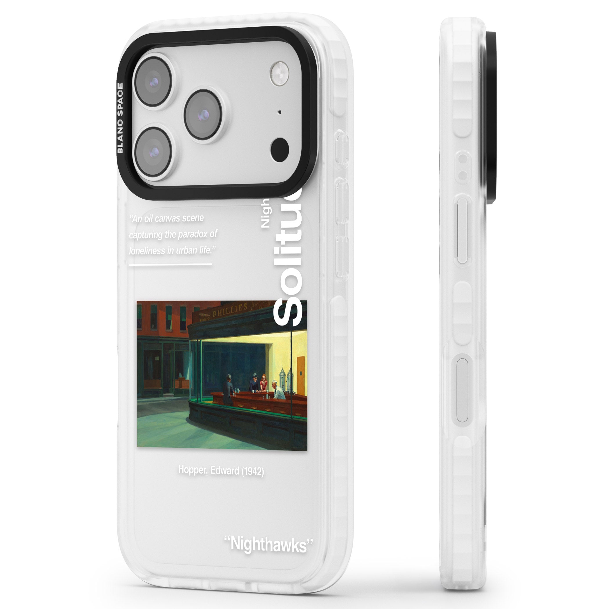 Nighthawks iPhone 17 Pro Max Impact Clear Phone Case Side Profile