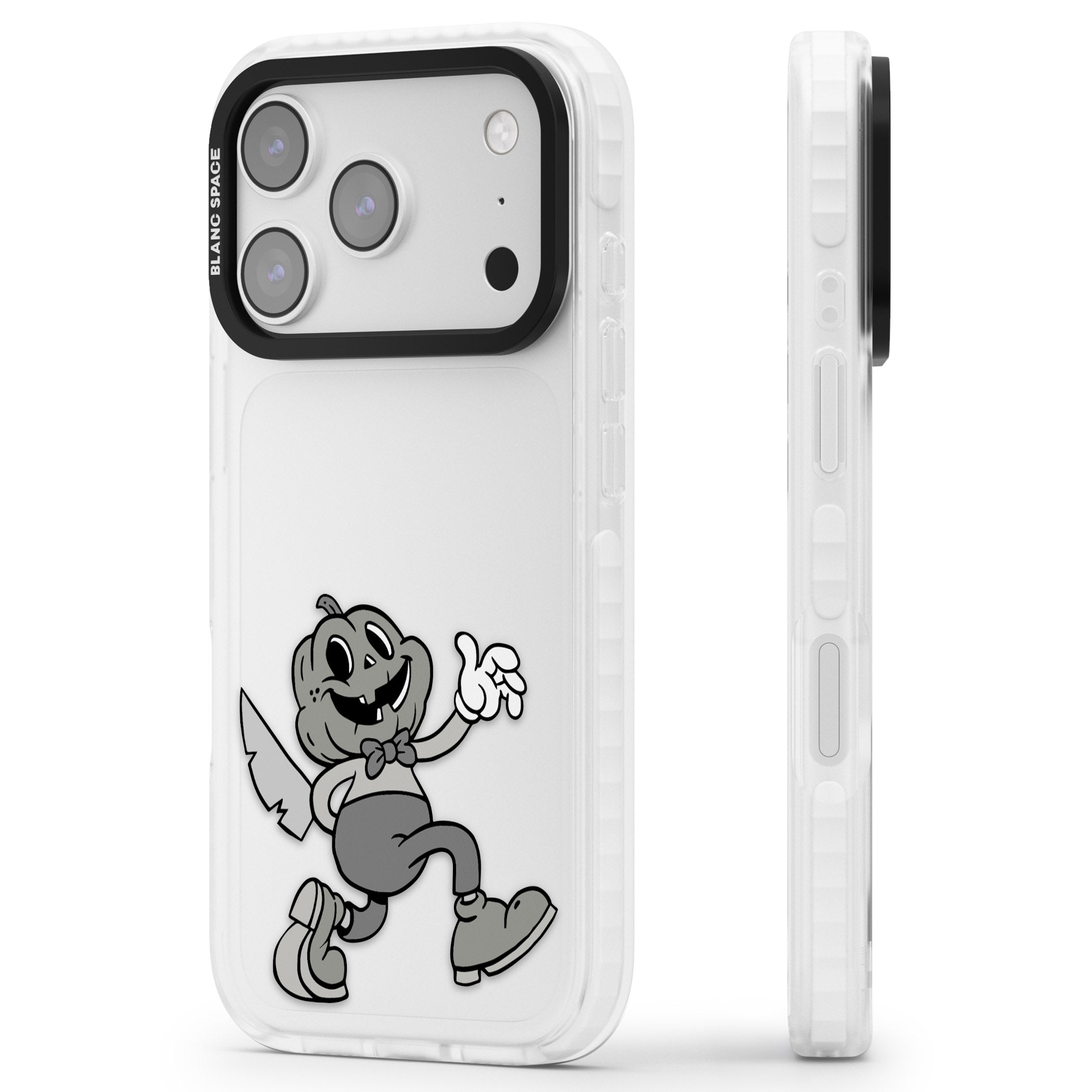 Jack O' Slasher iPhone 17 Pro Max Impact Clear Phone Case Side Profile