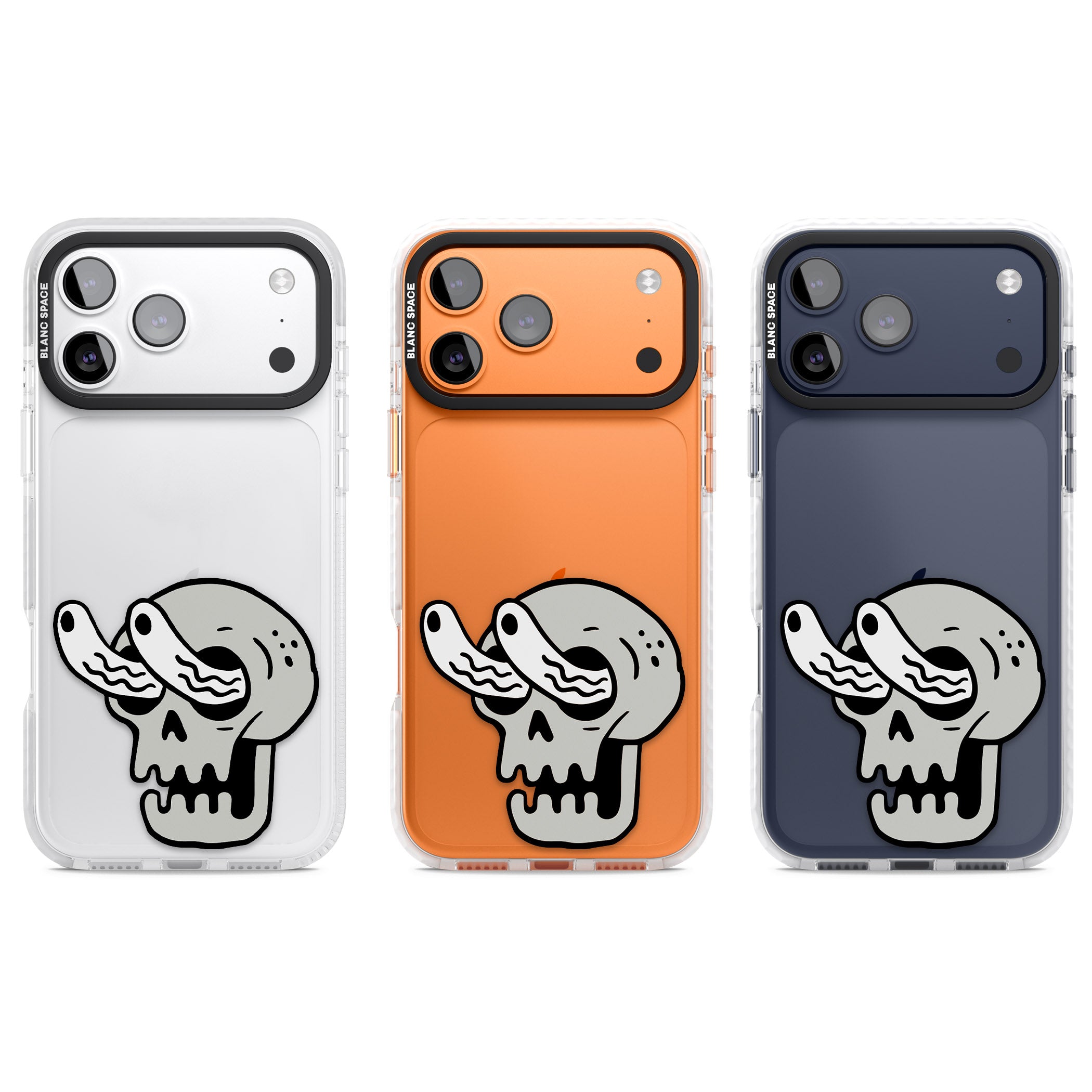 Skull Eyes iPhone 17 Pro Impact Clear Phone Case APT Impact Protection