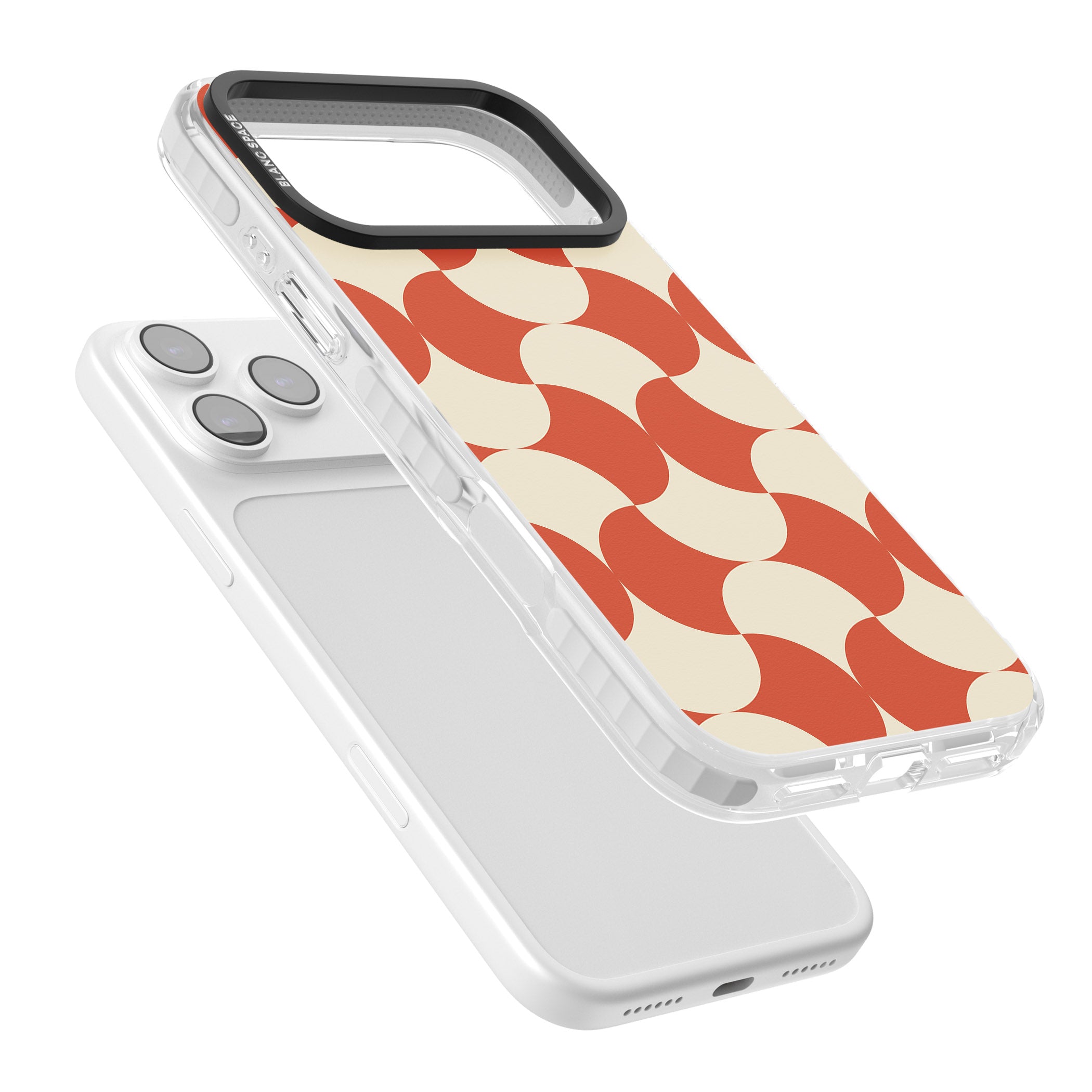 Abstract Retro Shapes iPhone 17 Pro Max Impact Clear Phone Case Colours