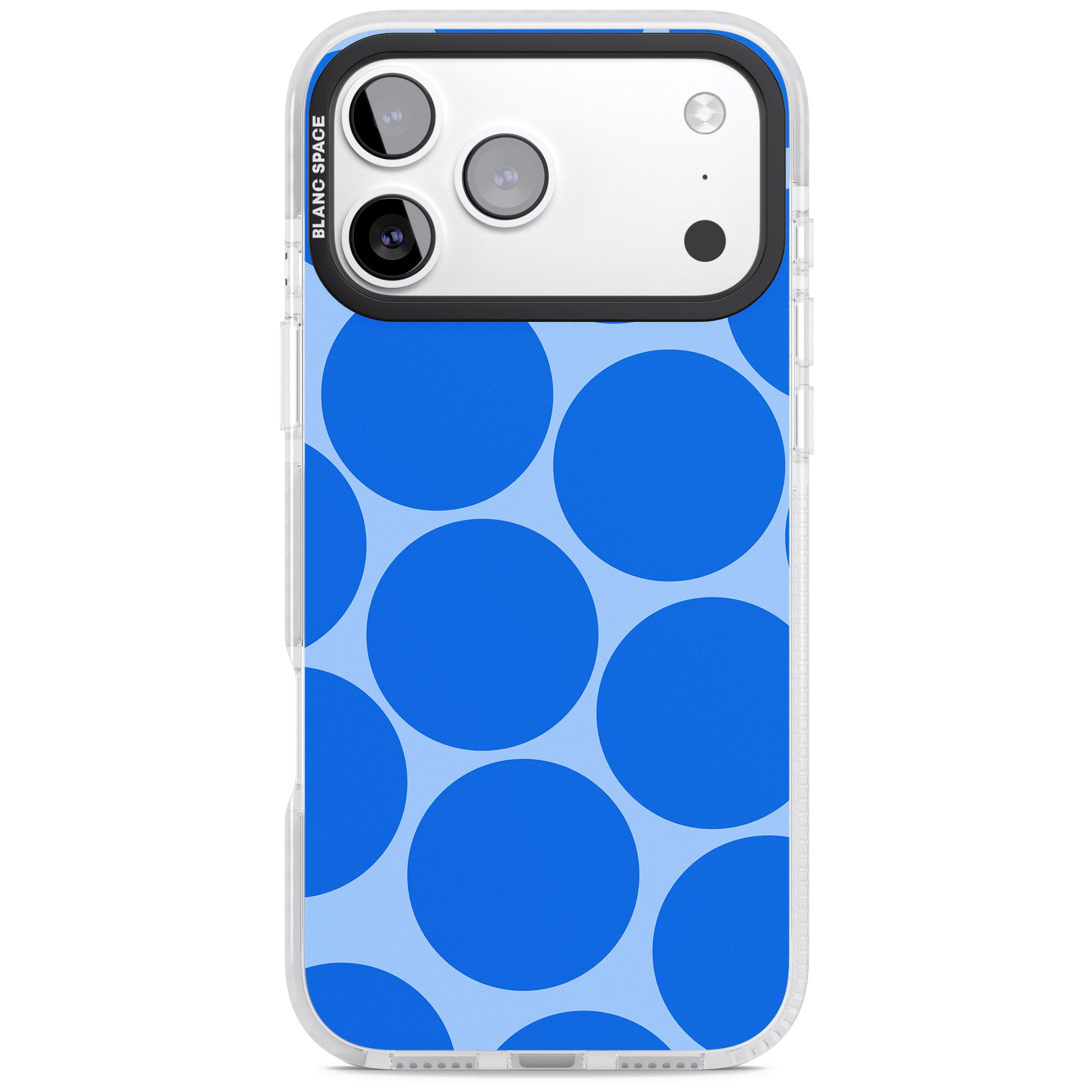 Retro Blue Dot iPhone 17 Pro Max Impact Clear Phone Case