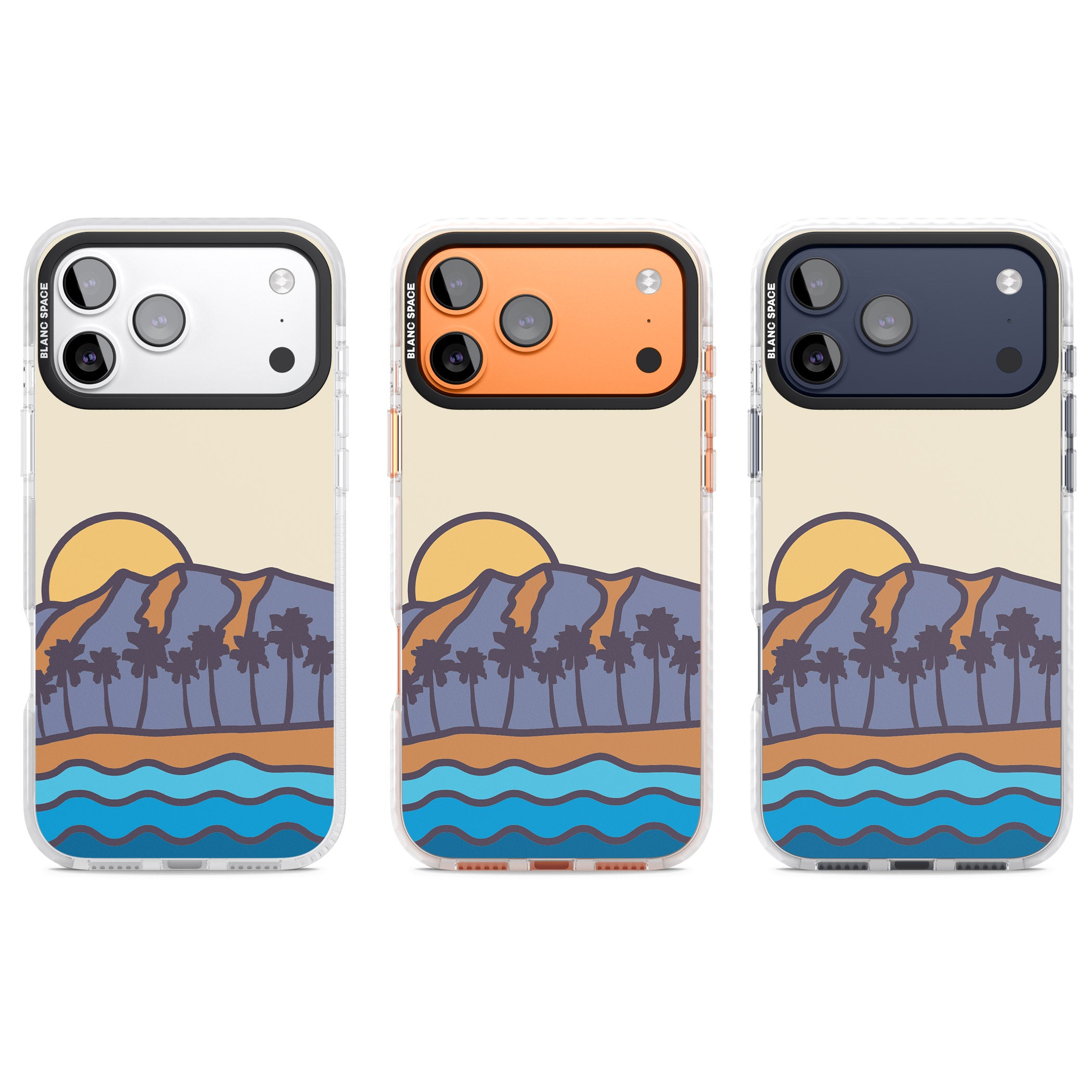 South Sunset iPhone 17 Pro Impact Clear Phone Case APT Impact Protection