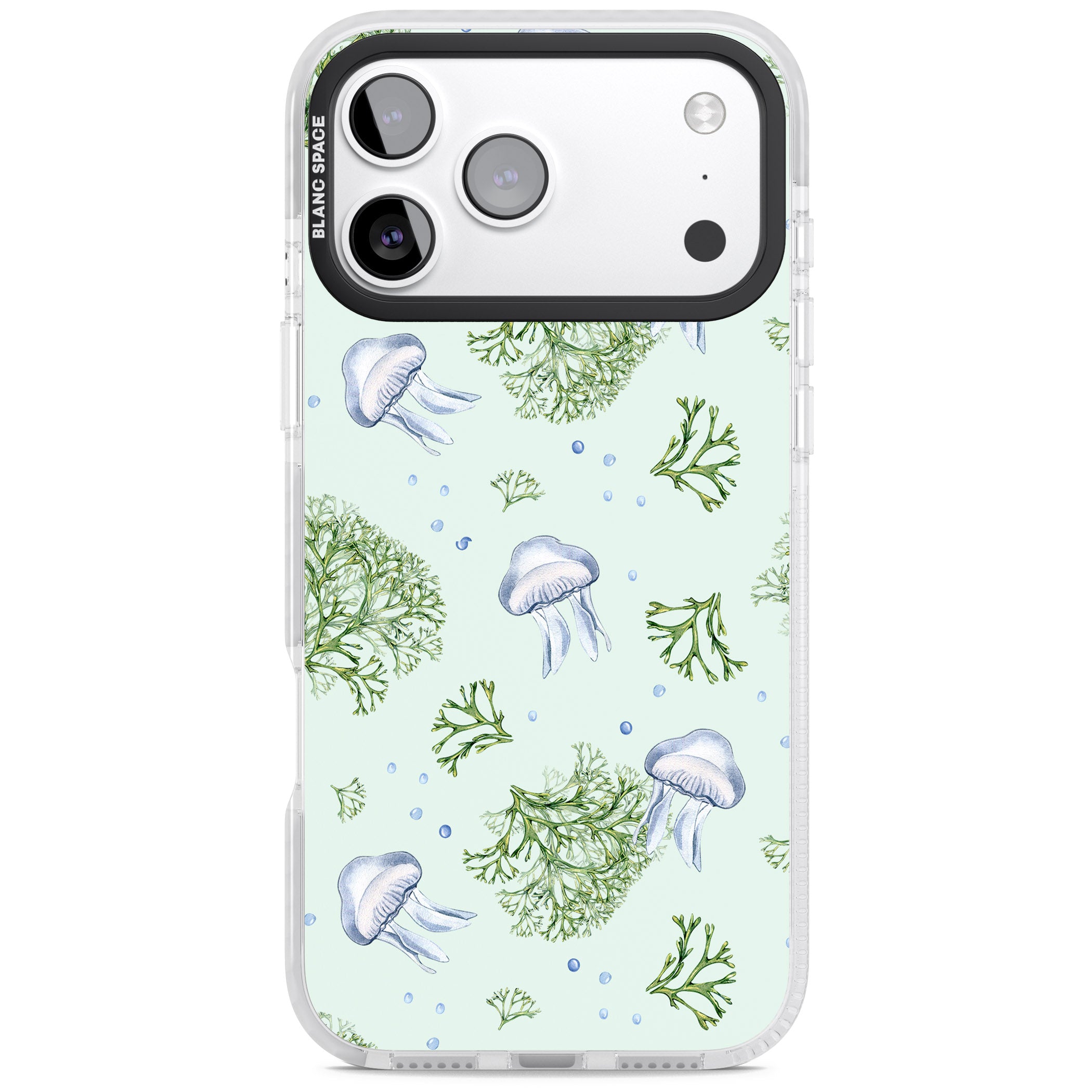Jellyfish & Seaweed iPhone 17 Pro Max Impact Clear Phone Case