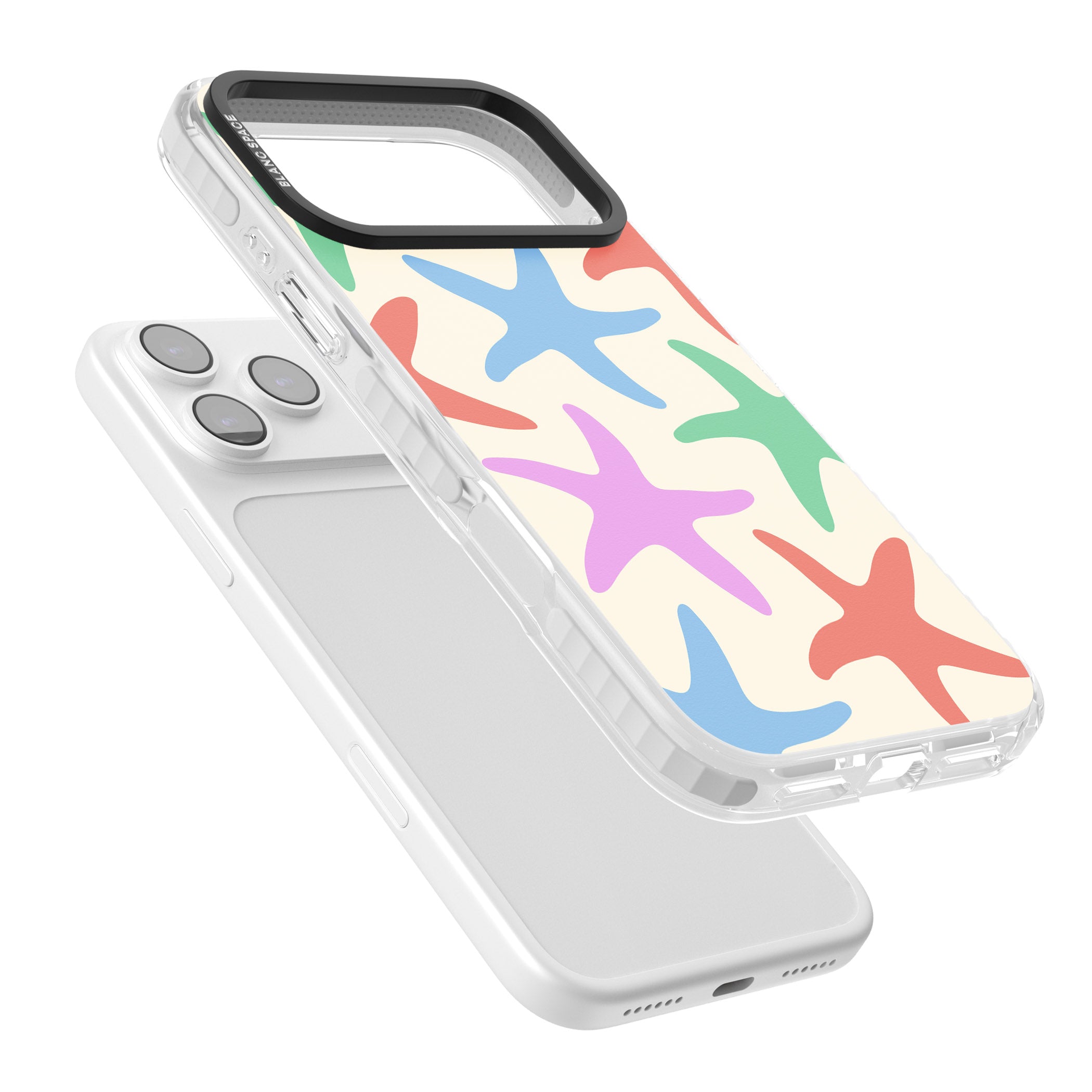 Pastel Starfish iPhone 17 Pro Max Impact Clear Phone Case Colours