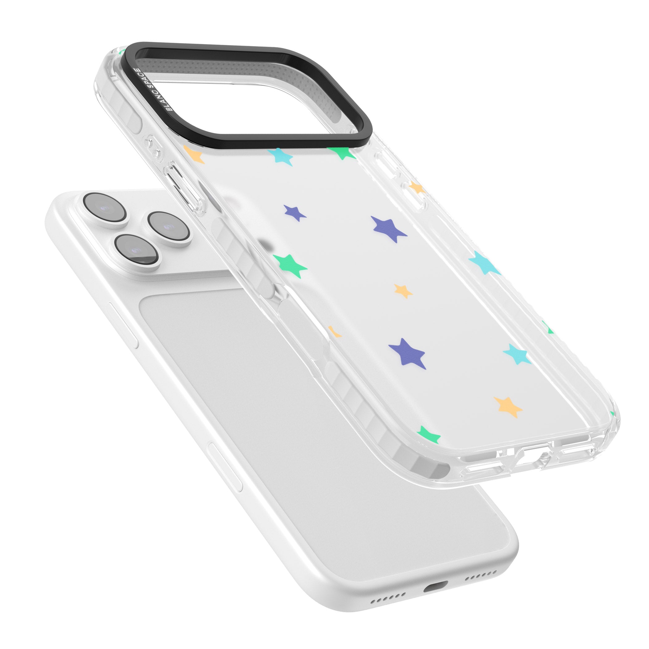 Pastel Star Pattern iPhone 17 Pro Max Impact Clear Phone Case Colours