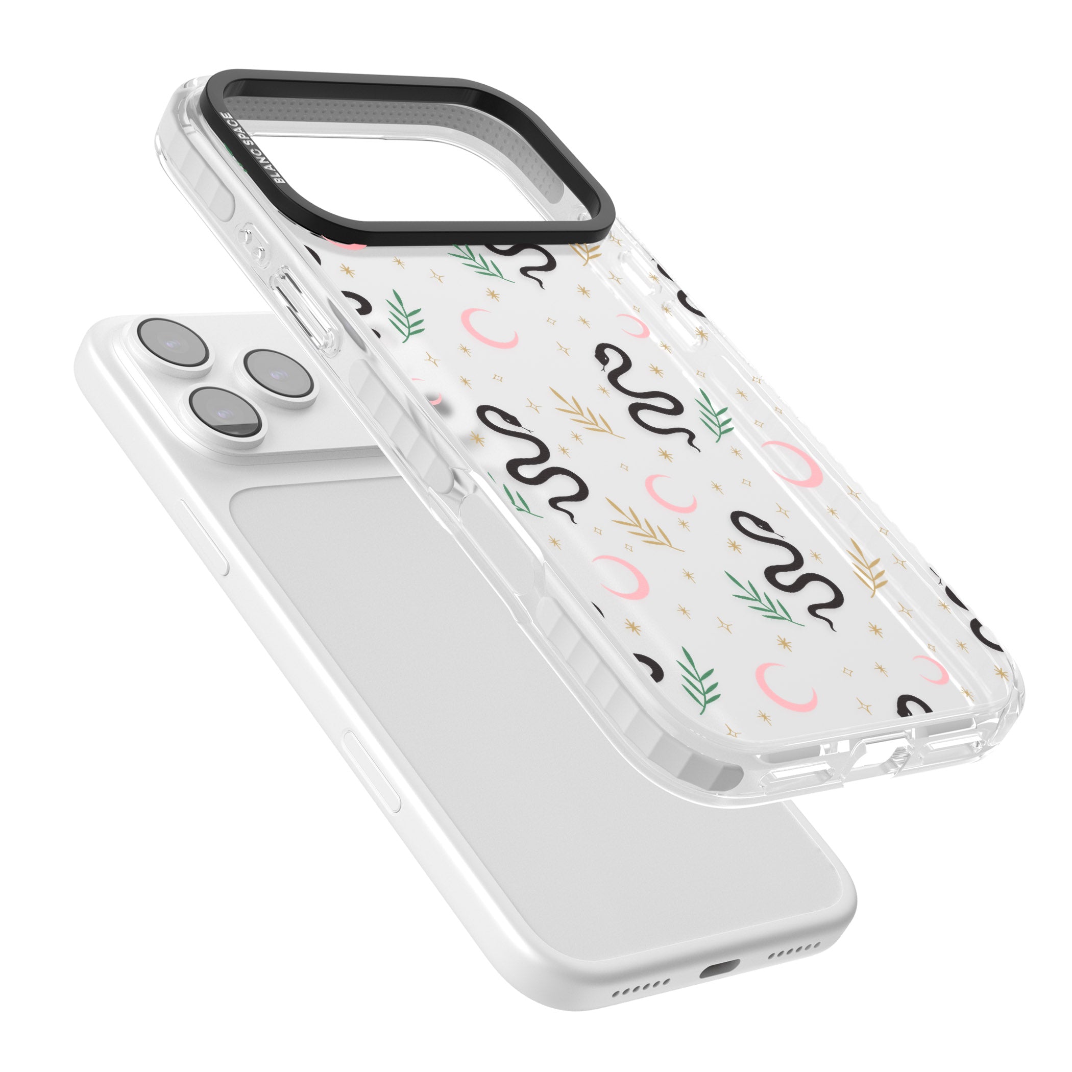 Snake & Moon Pattern iPhone 17 Pro Max Impact Clear Phone Case Colours