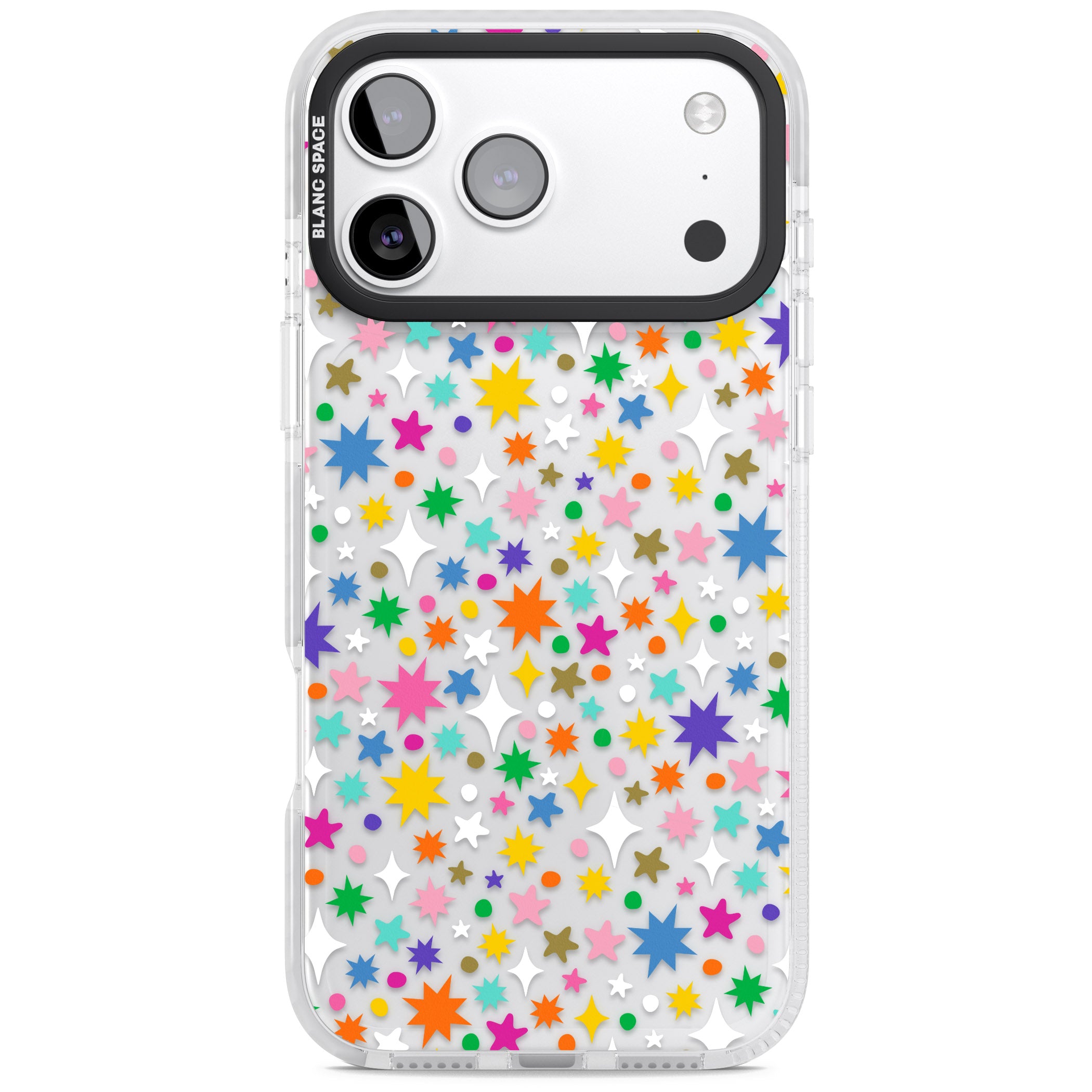 Rainbow Starburst iPhone 17 Pro Max Impact Clear Phone Case