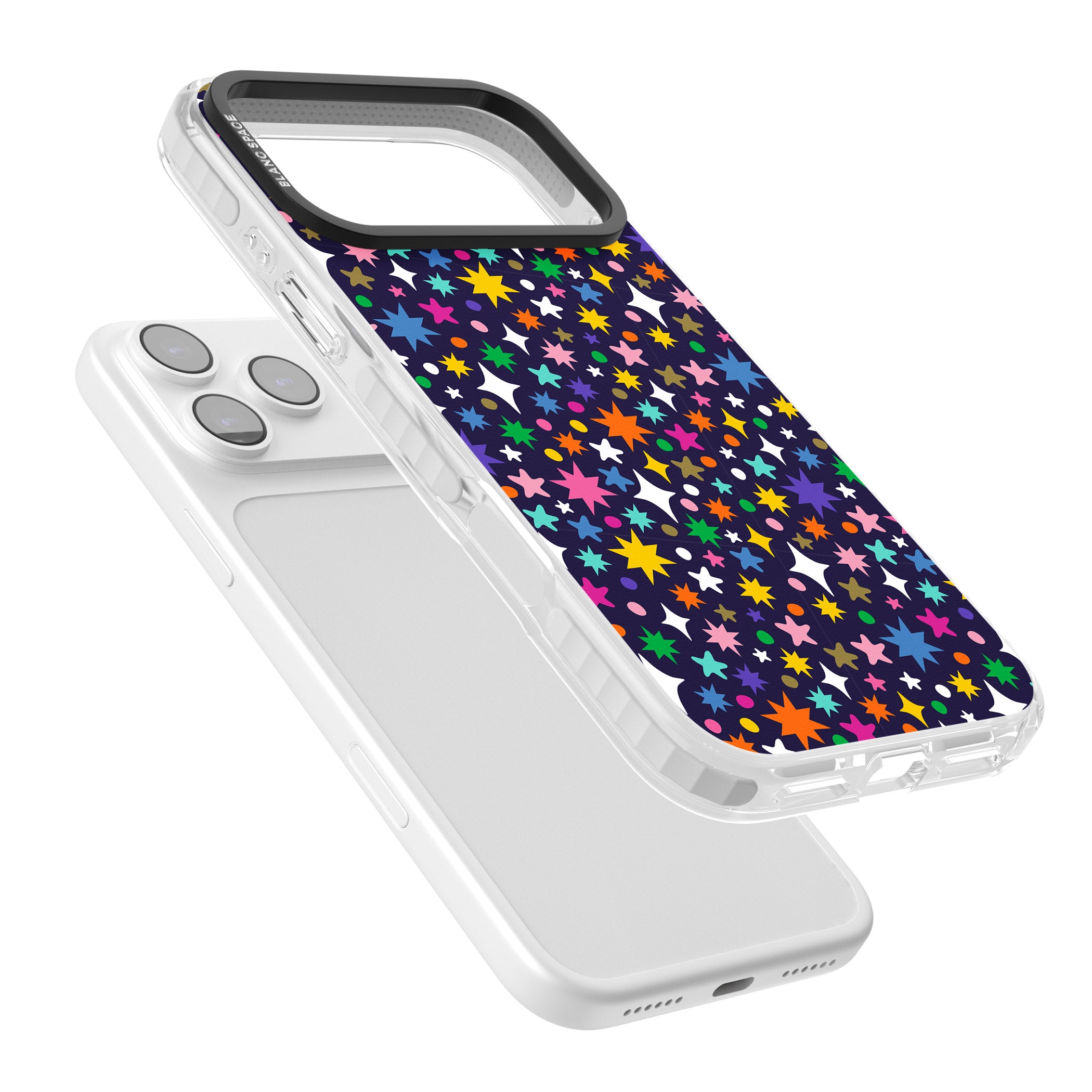Rainbow Starburst (Purple) iPhone 17 Pro Max Impact Clear Phone Case Colours