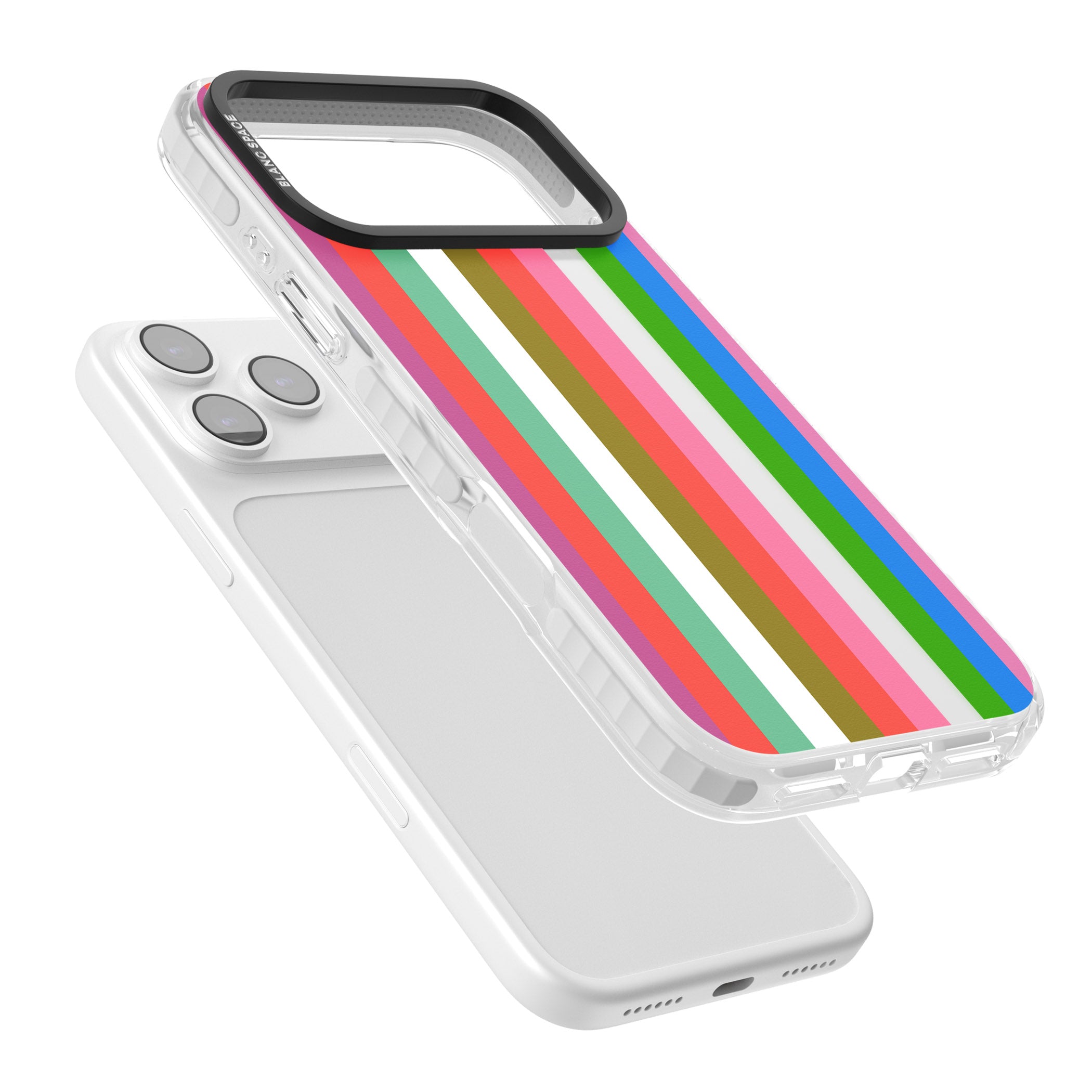 Vibrant Stripes iPhone 17 Pro Max Impact Clear Phone Case Colours