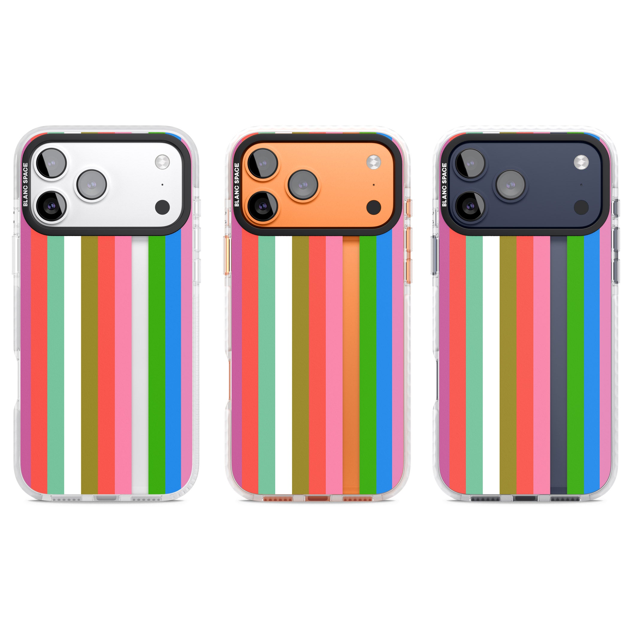 Vibrant Stripes iPhone 17 Pro Impact Clear Phone Case APT Impact Protection