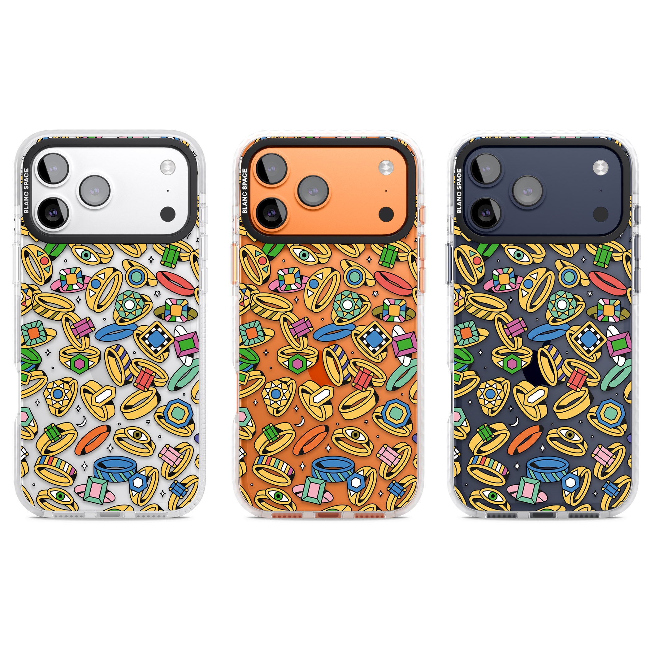 Gemstone Glitz iPhone 17 Pro Impact Clear Phone Case APT Impact Protection