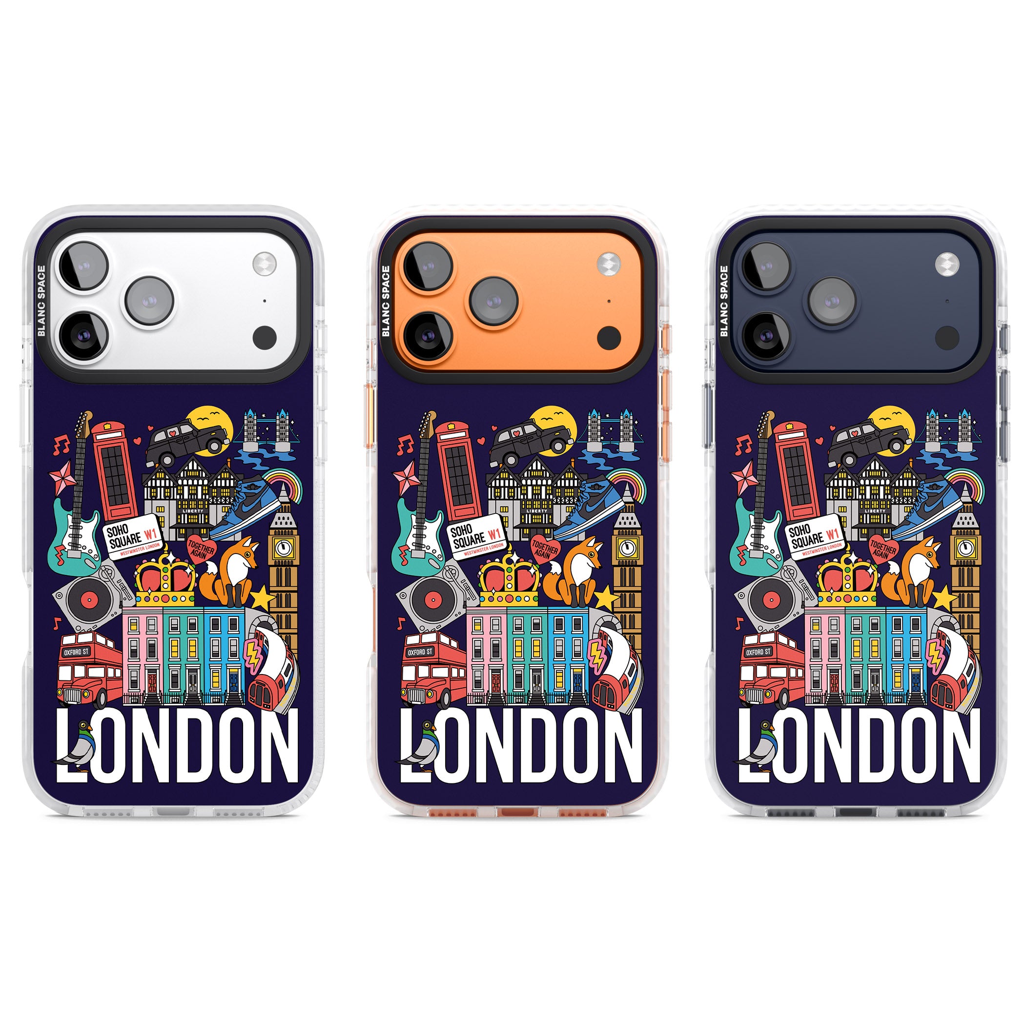 London Calling iPhone 17 Pro Impact Clear Phone Case APT Impact Protection