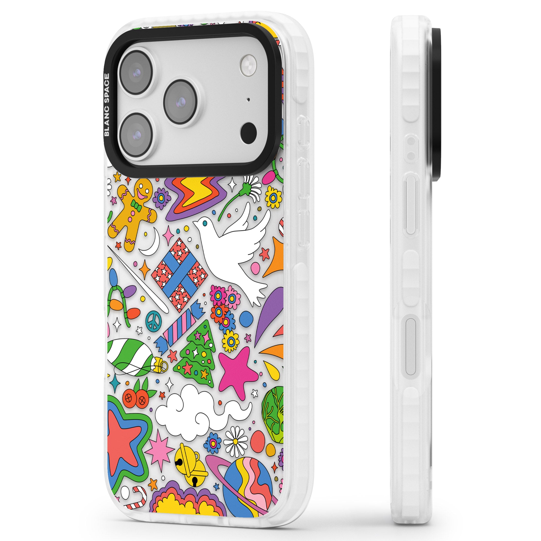 Whimsical Wonderland iPhone 17 Pro Max Impact Clear Phone Case Side Profile