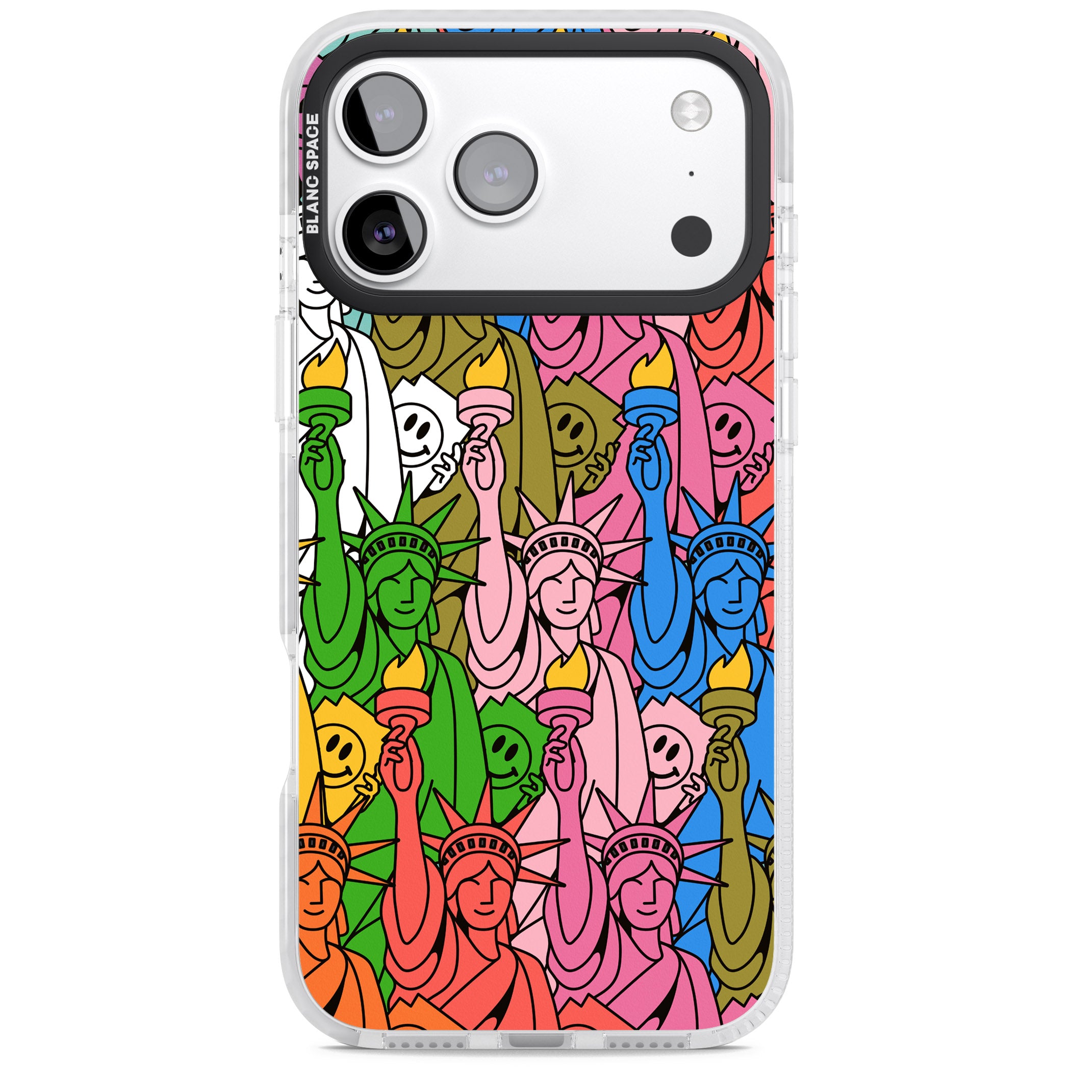 Multicolour Liberty Pattern iPhone 17 Pro Max Impact Clear Phone Case