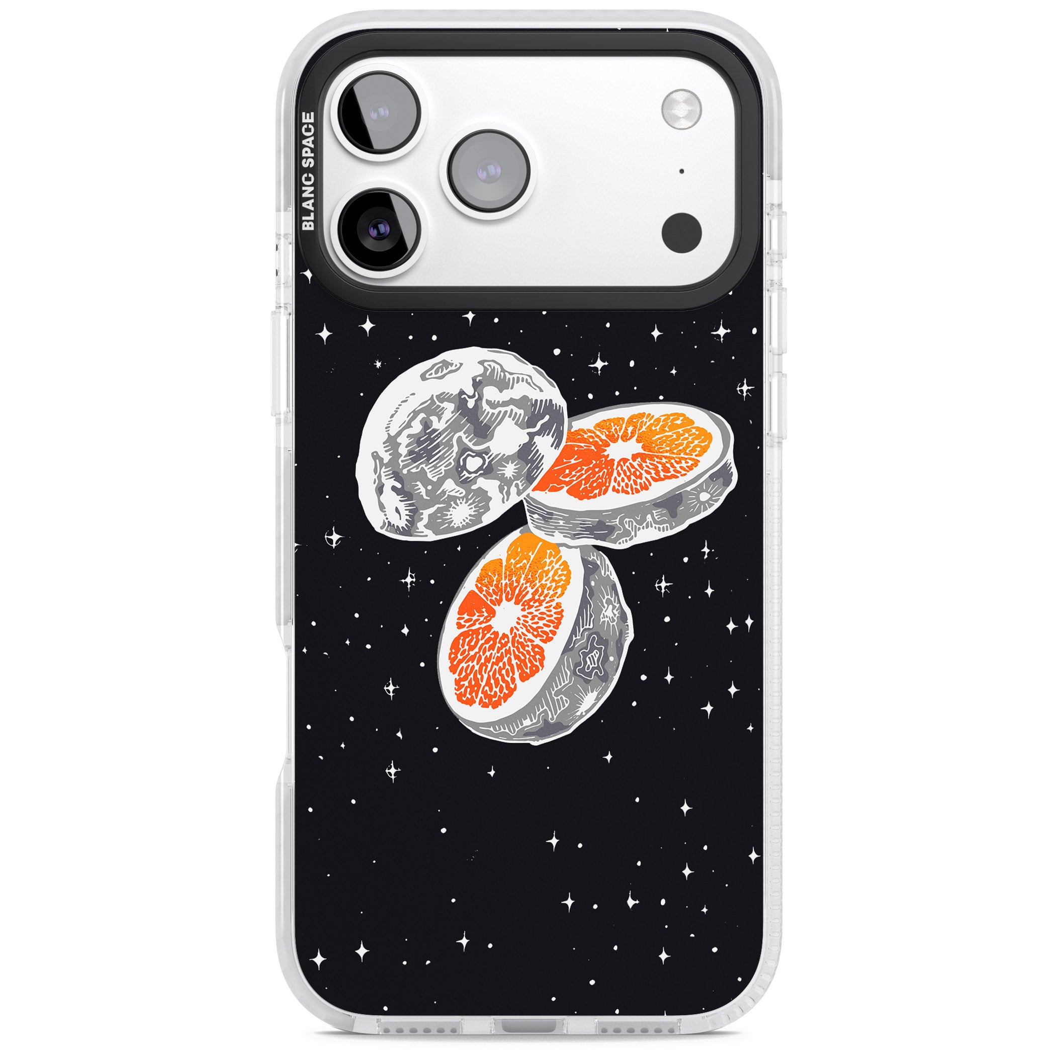 Blood Orange Moon iPhone 17 Pro Max Impact Clear Phone Case