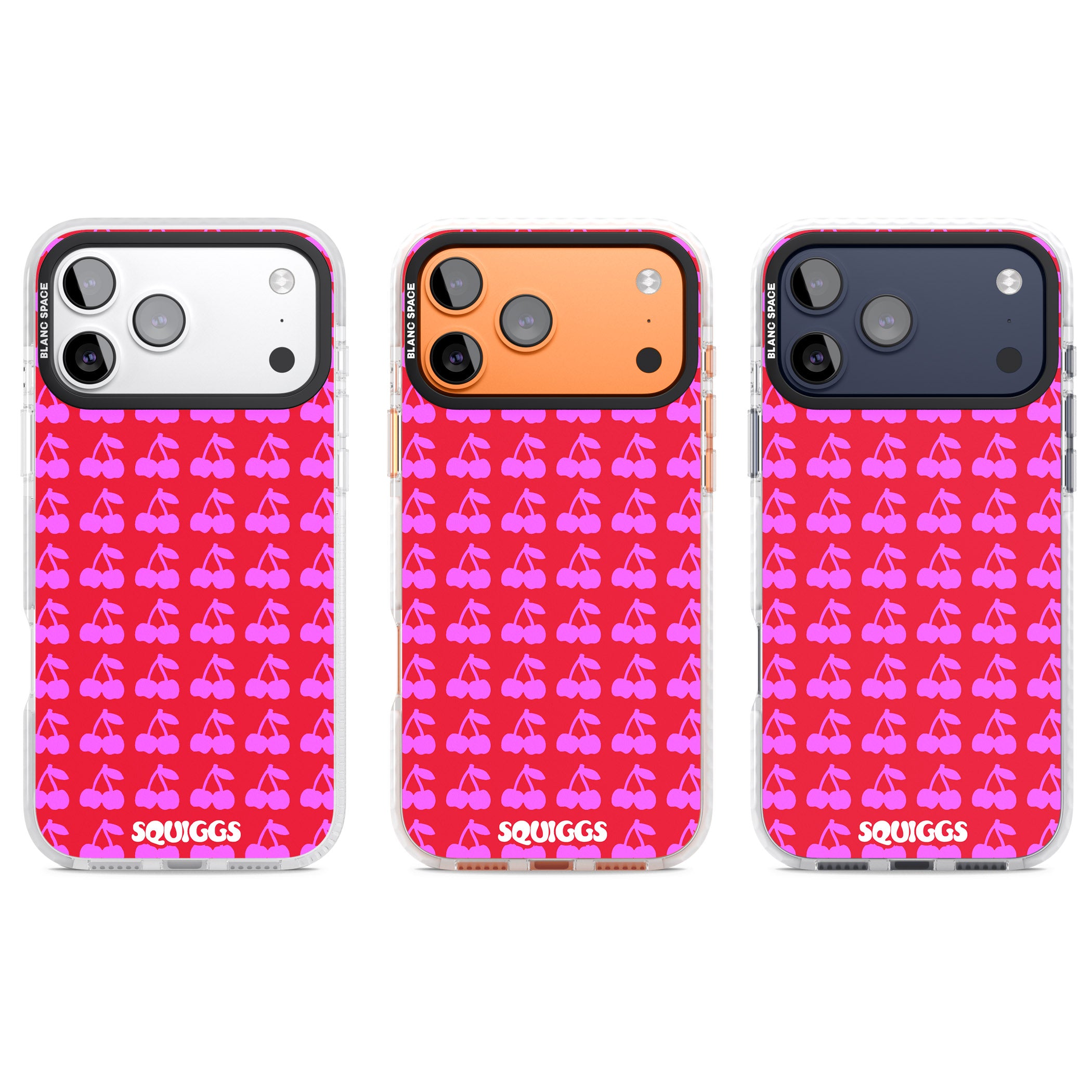 Red Cherries iPhone 17 Pro Impact Clear Phone Case APT Impact Protection