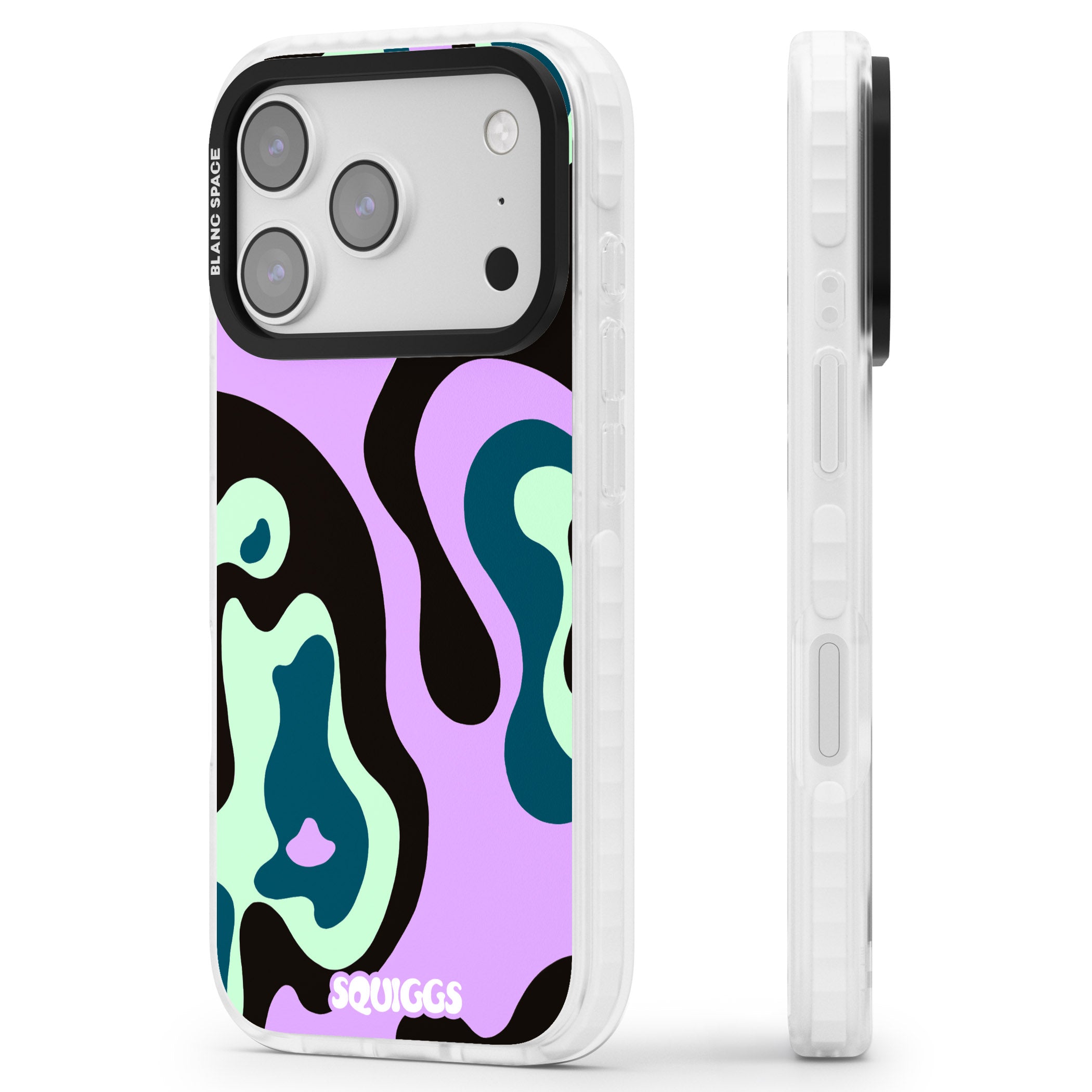Purple River iPhone 17 Pro Max Impact Clear Phone Case Side Profile