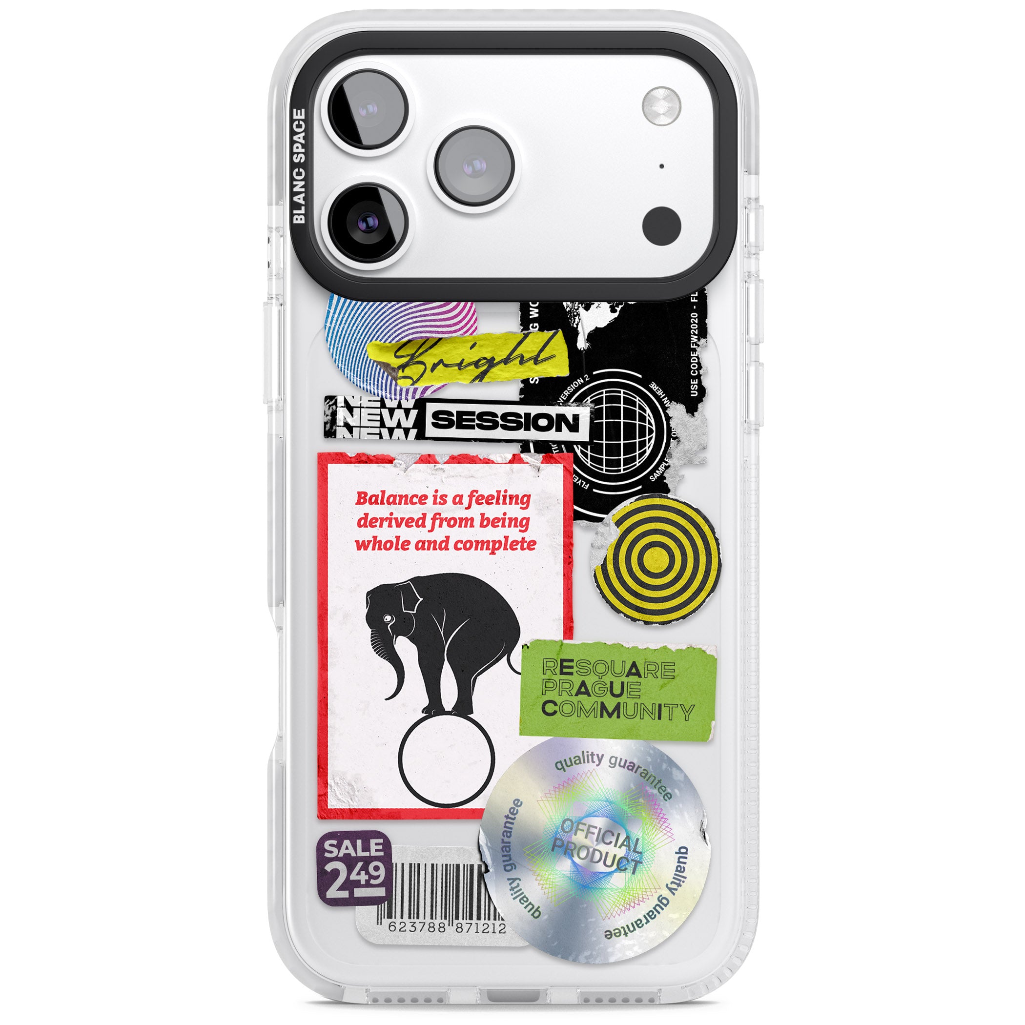 Peeled Sticker Mix iPhone 17 Pro Max Impact Clear Phone Case