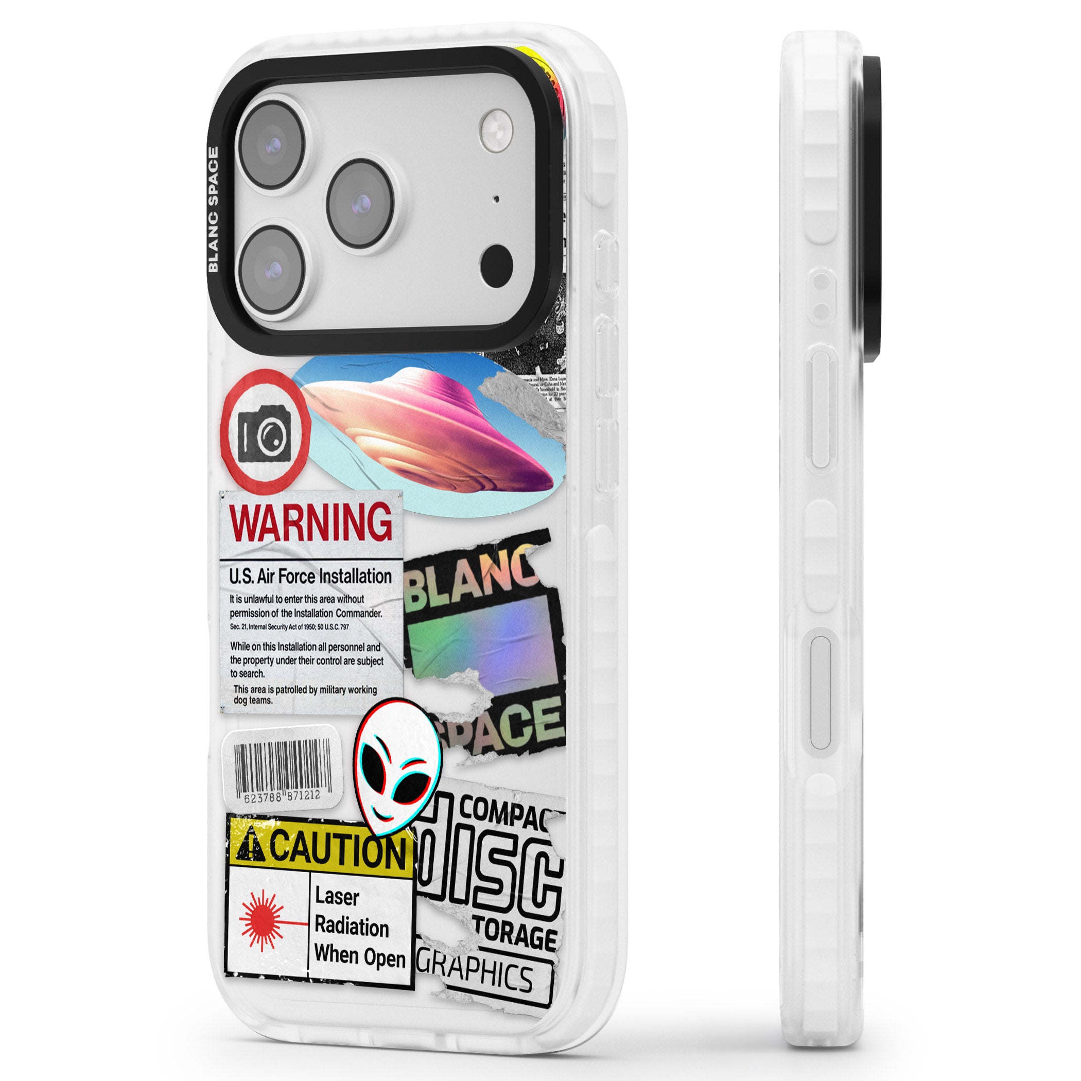 Cosmic Encounters iPhone 17 Pro Max Impact Clear Phone Case Side Profile
