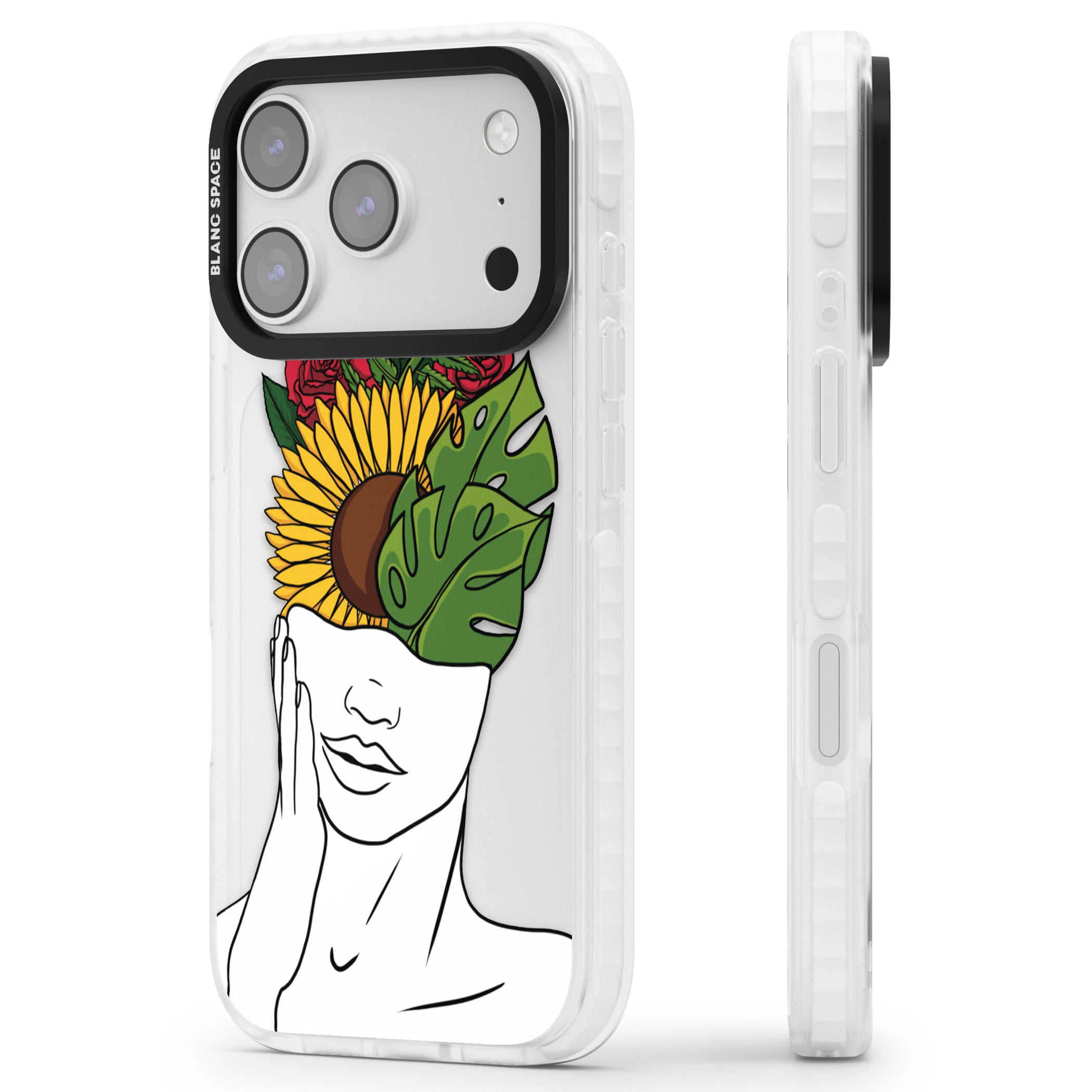 Let The Mind Flourish iPhone 17 Pro Max Impact Clear Phone Case Side Profile