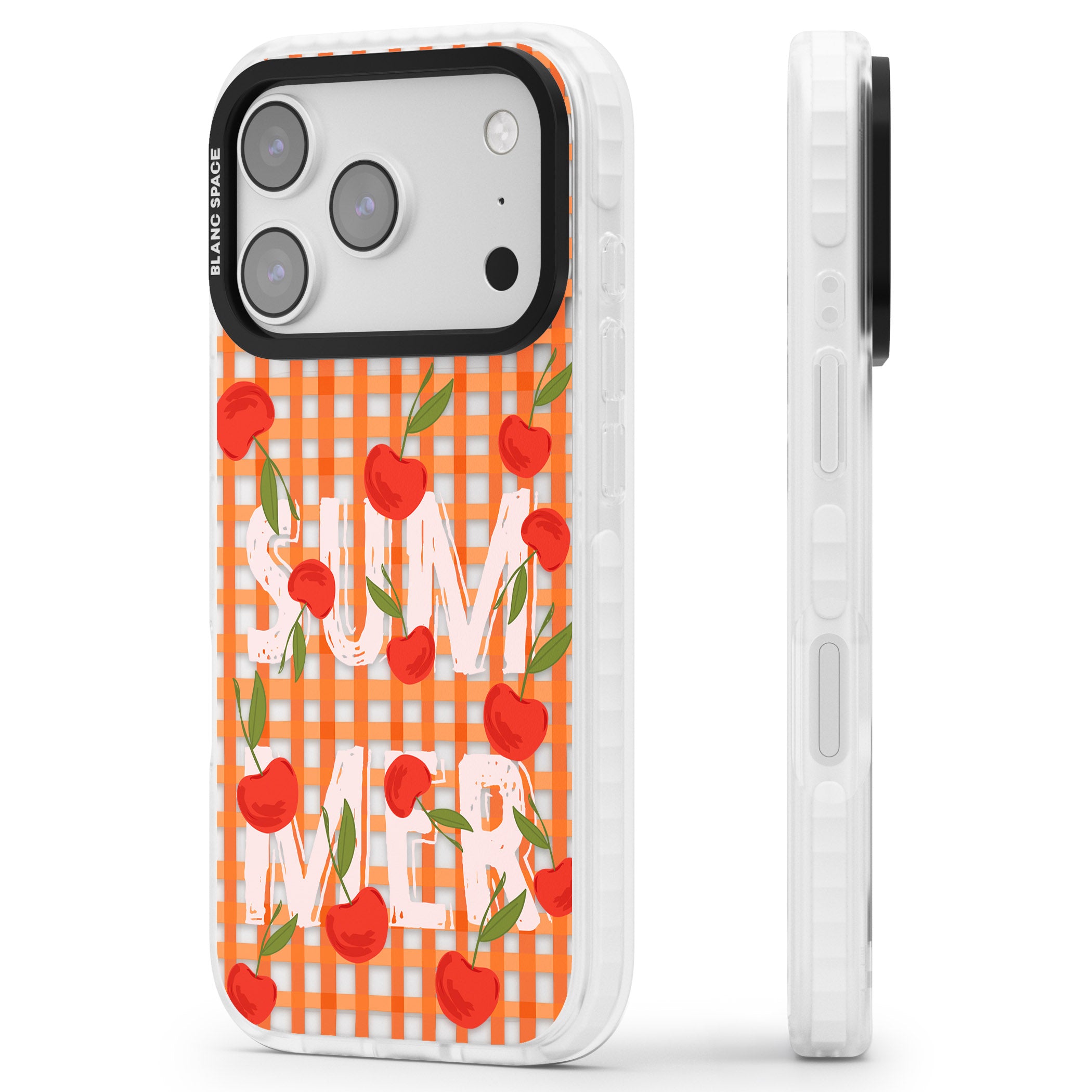 Summer Tomatoes iPhone 17 Pro Max Impact Clear Phone Case Side Profile
