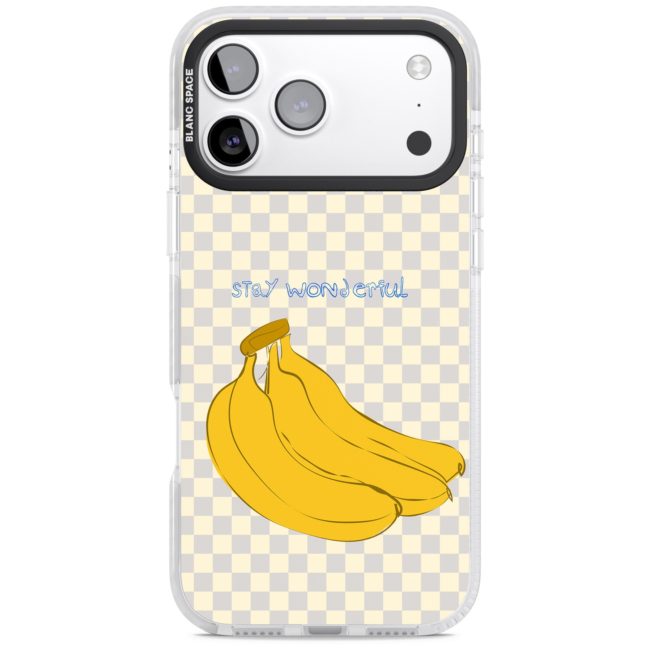Stay Wonderful Banana iPhone 17 Pro Impact Clear Phone Case