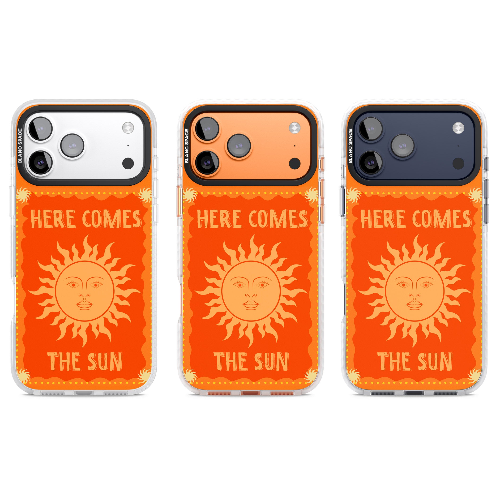 Retro Here Comes The Sun iPhone 17 Pro Impact Clear Phone Case APT Impact Protection