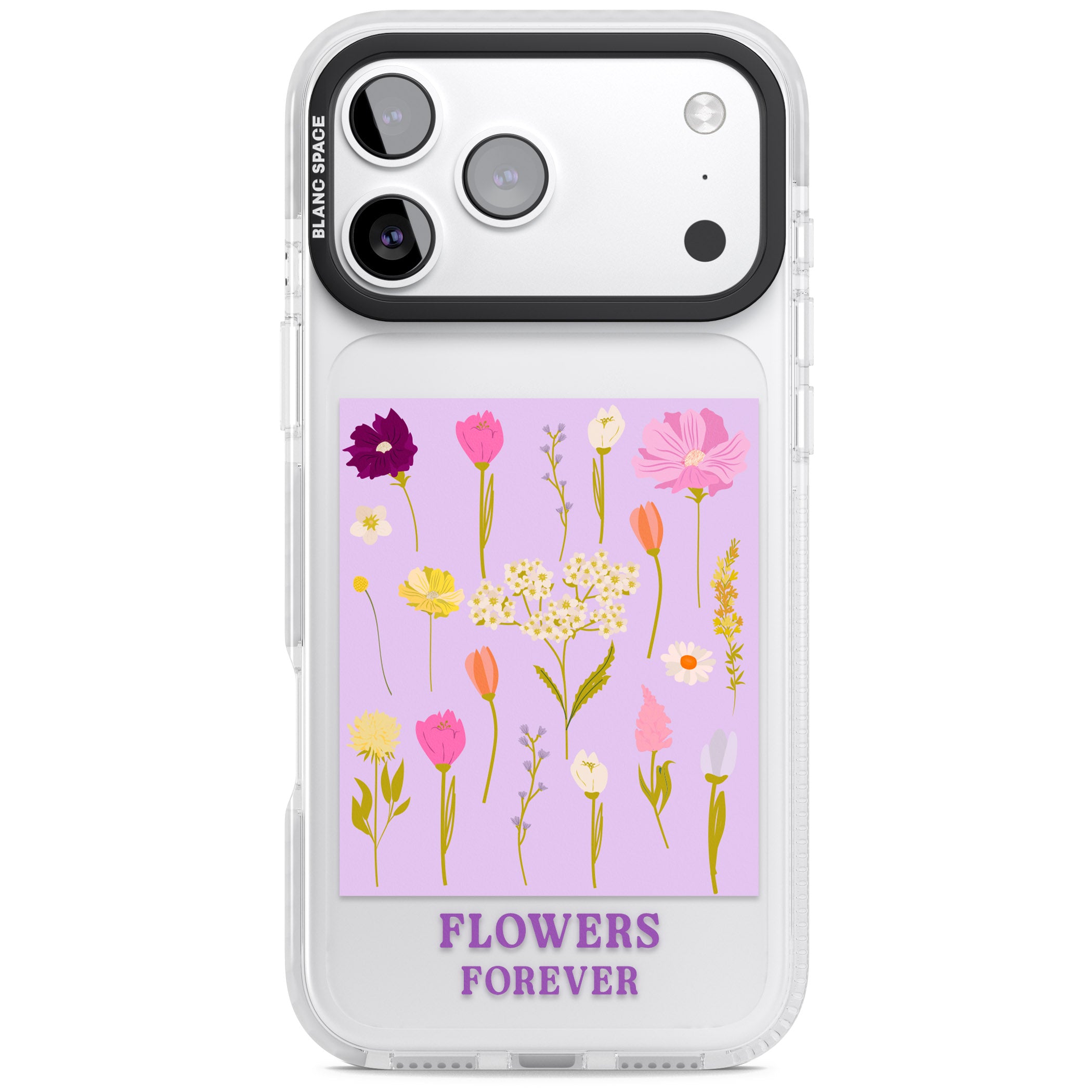 Flowers Forever iPhone 17 Pro Max Impact Clear Phone Case