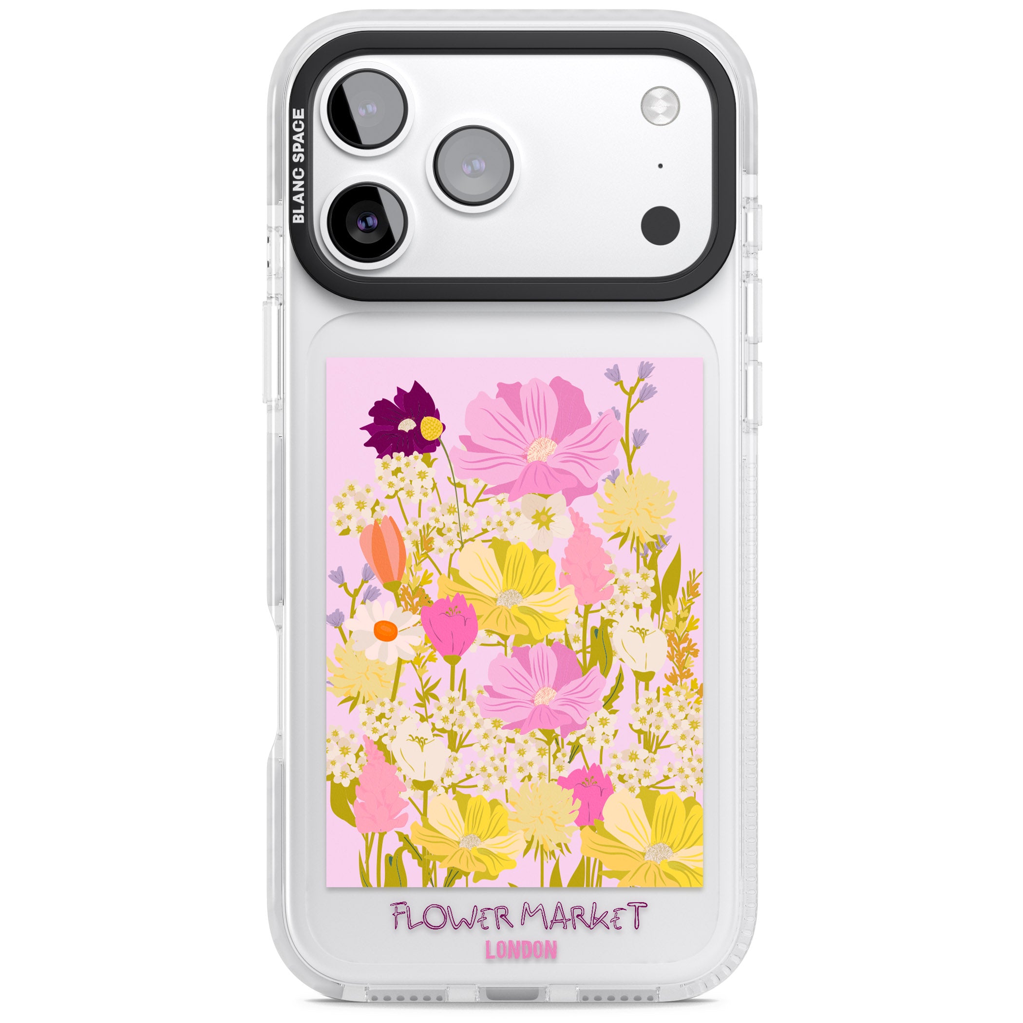 Flower Market iPhone 17 Pro Max Impact Clear Phone Case