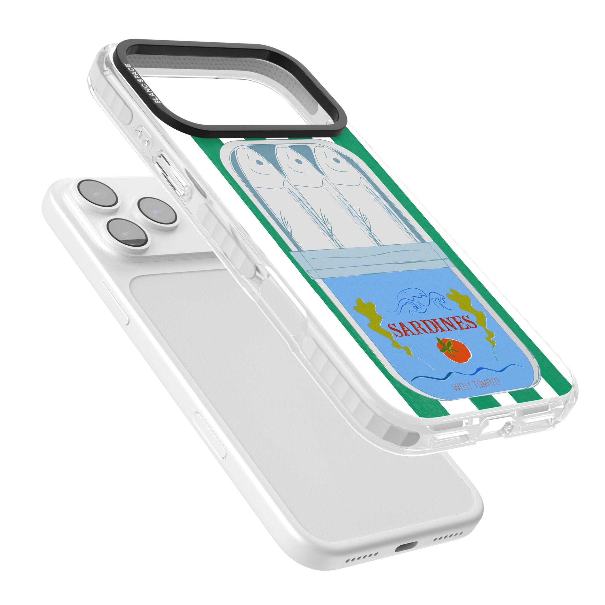 Italian Coastal Sardines iPhone 17 Pro Max Impact Clear Phone Case Colours