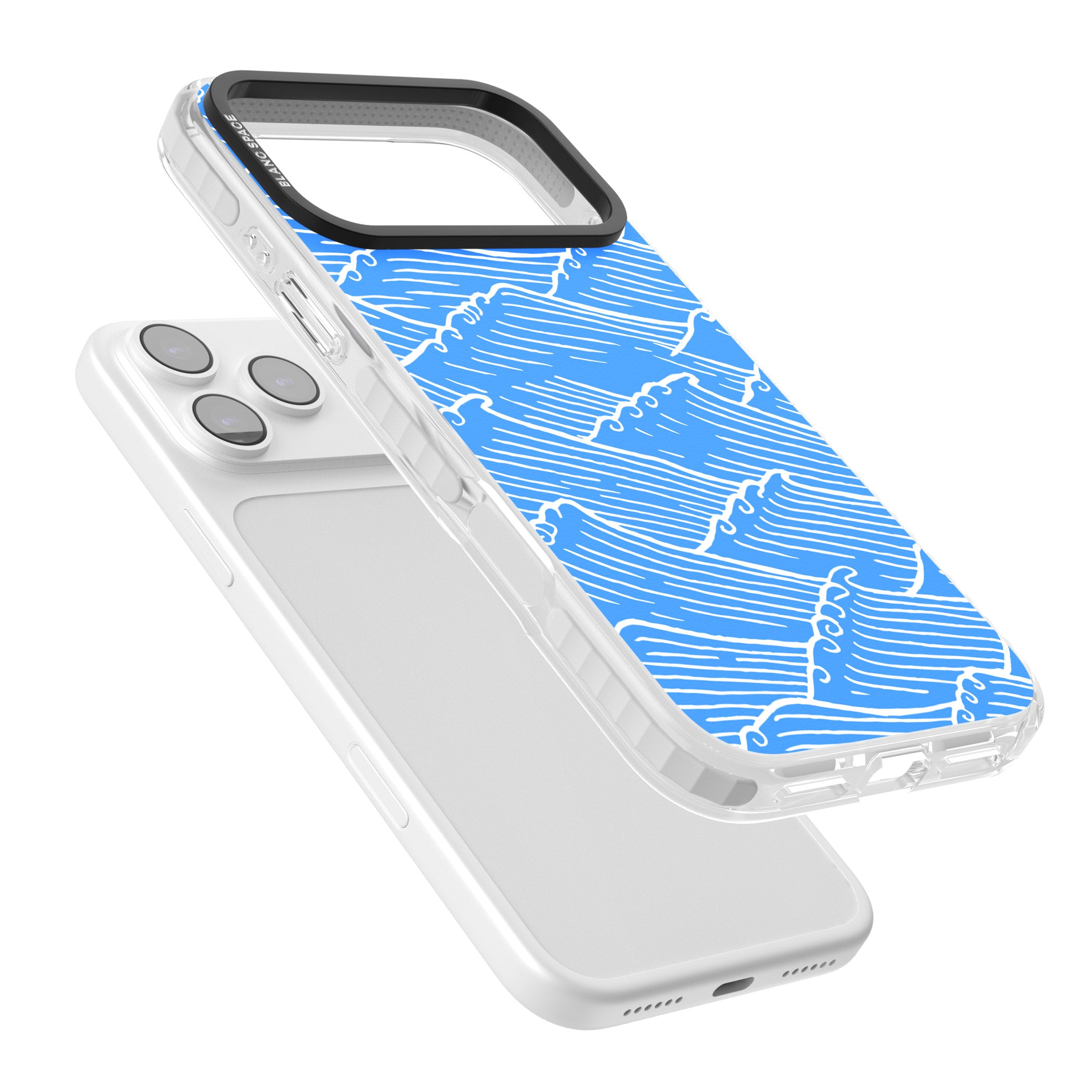 Waves Pattern iPhone 17 Pro Max Impact Clear Phone Case Colours