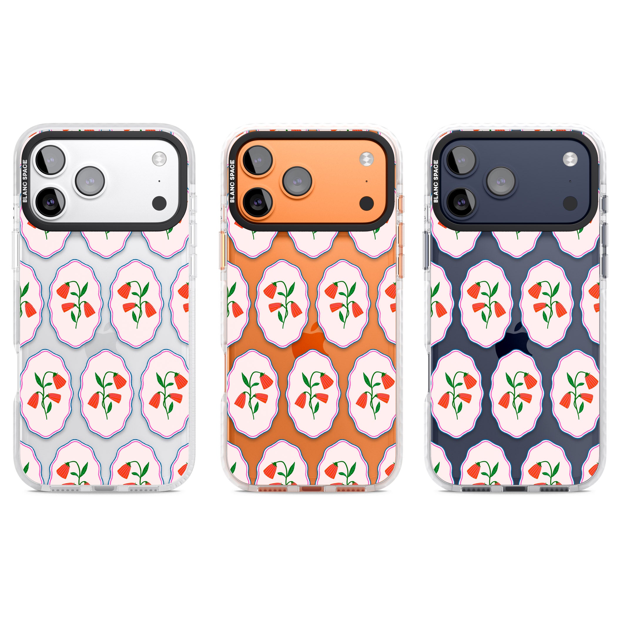 Rose Stamps iPhone 17 Pro Impact Clear Phone Case APT Impact Protection