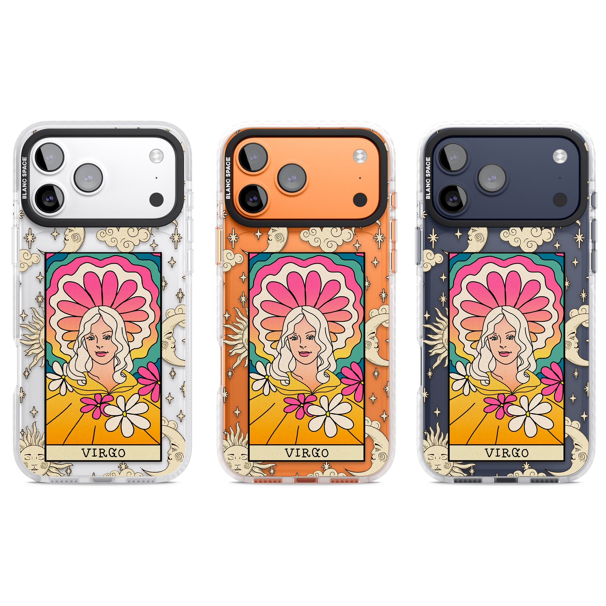 Celestial Zodiac Virgo iPhone 17 Pro Impact Clear Phone Case APT Impact Protection