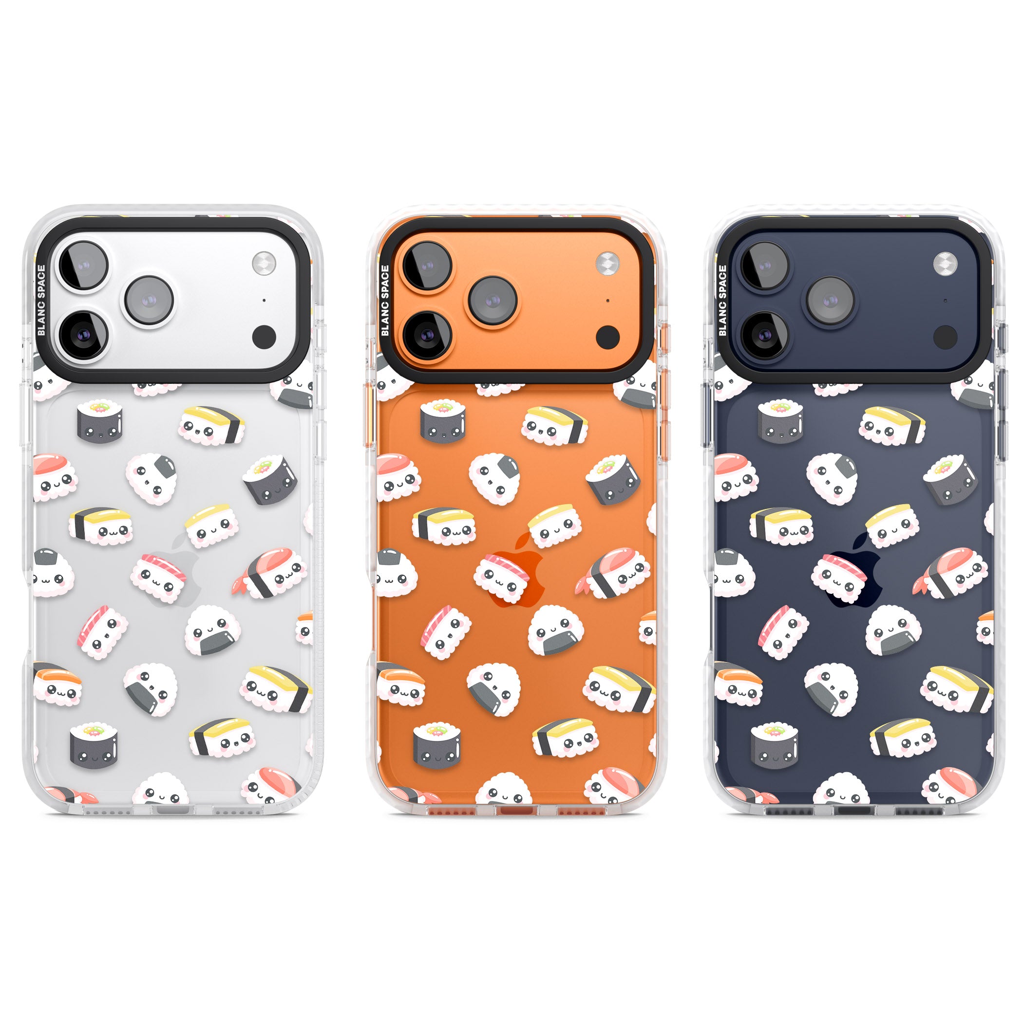Kawaii Sushi iPhone 17 Pro Impact Clear Phone Case APT Impact Protection