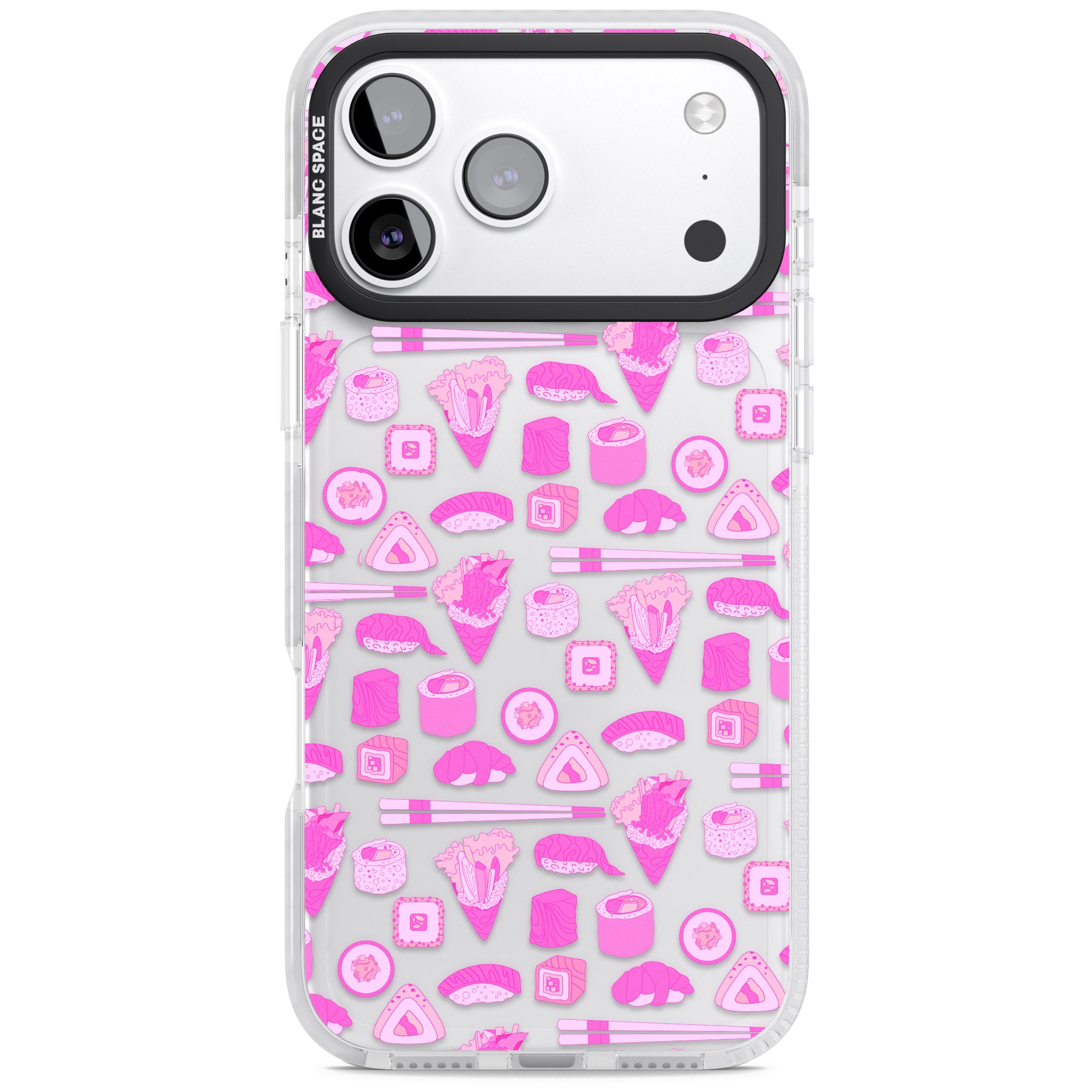 Pink Sushi Pop iPhone 17 Pro Max Impact Clear Phone Case
